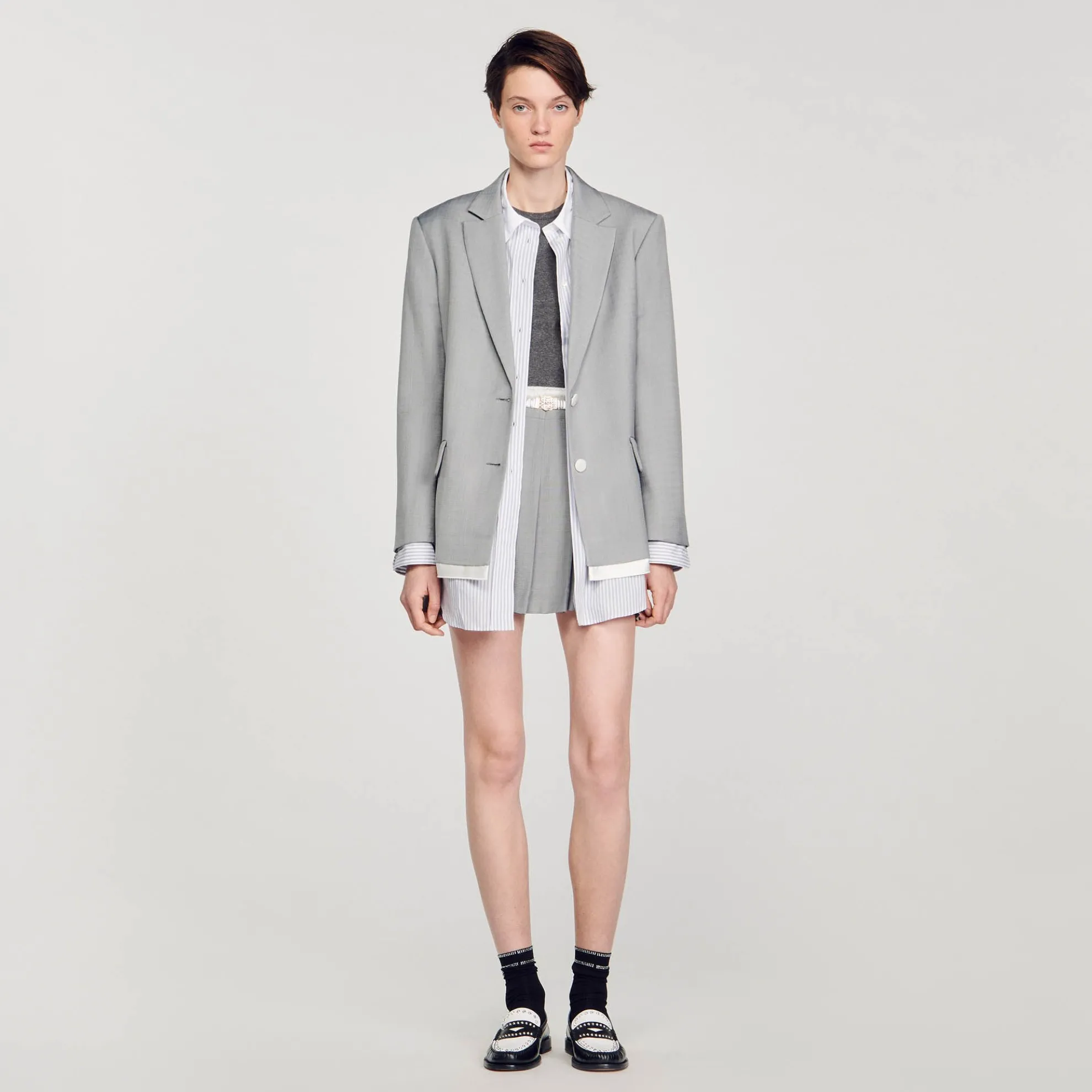 Blazer Met Satijnen Details