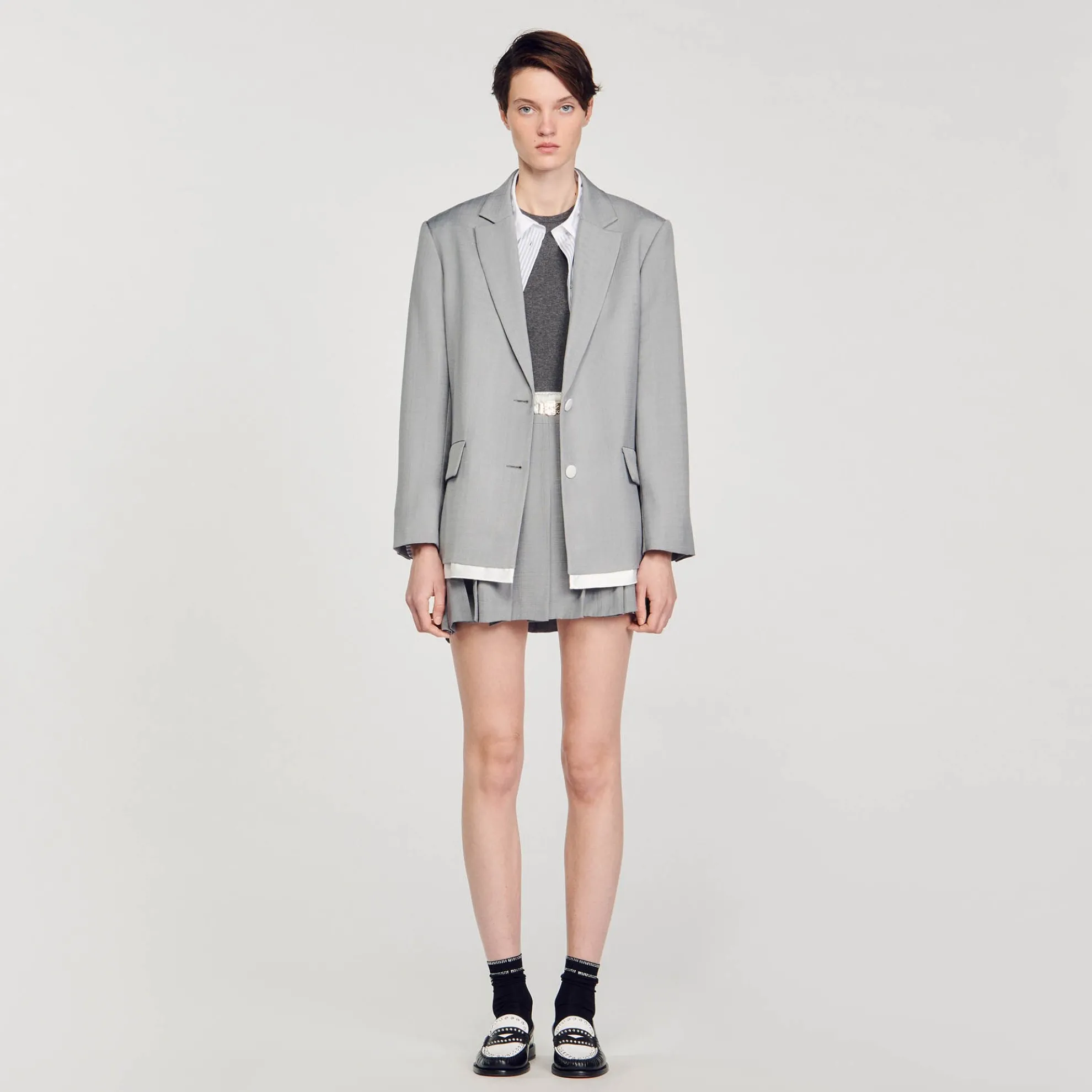 Blazer Met Satijnen Details