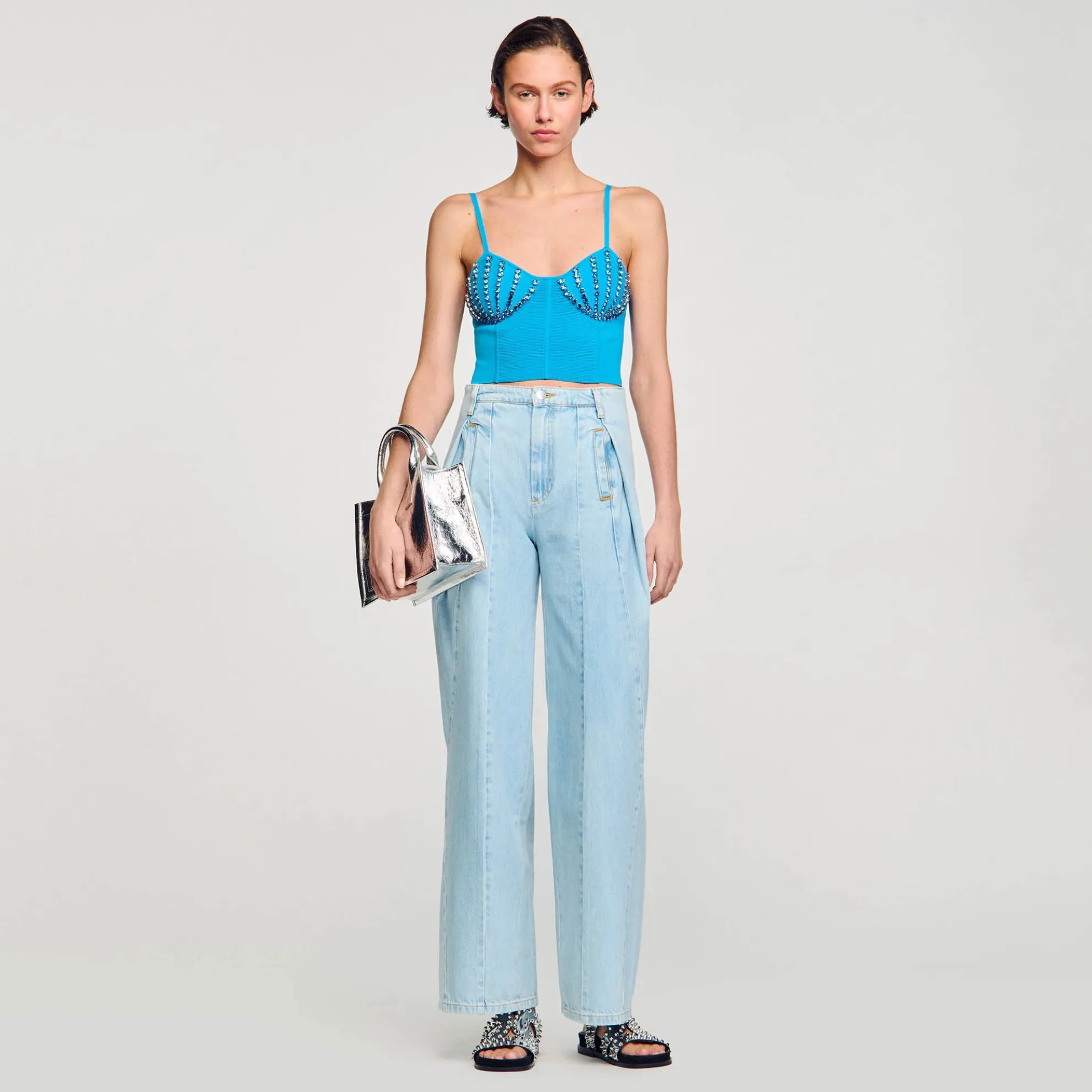 Bustier Top Met Stras Schelpen