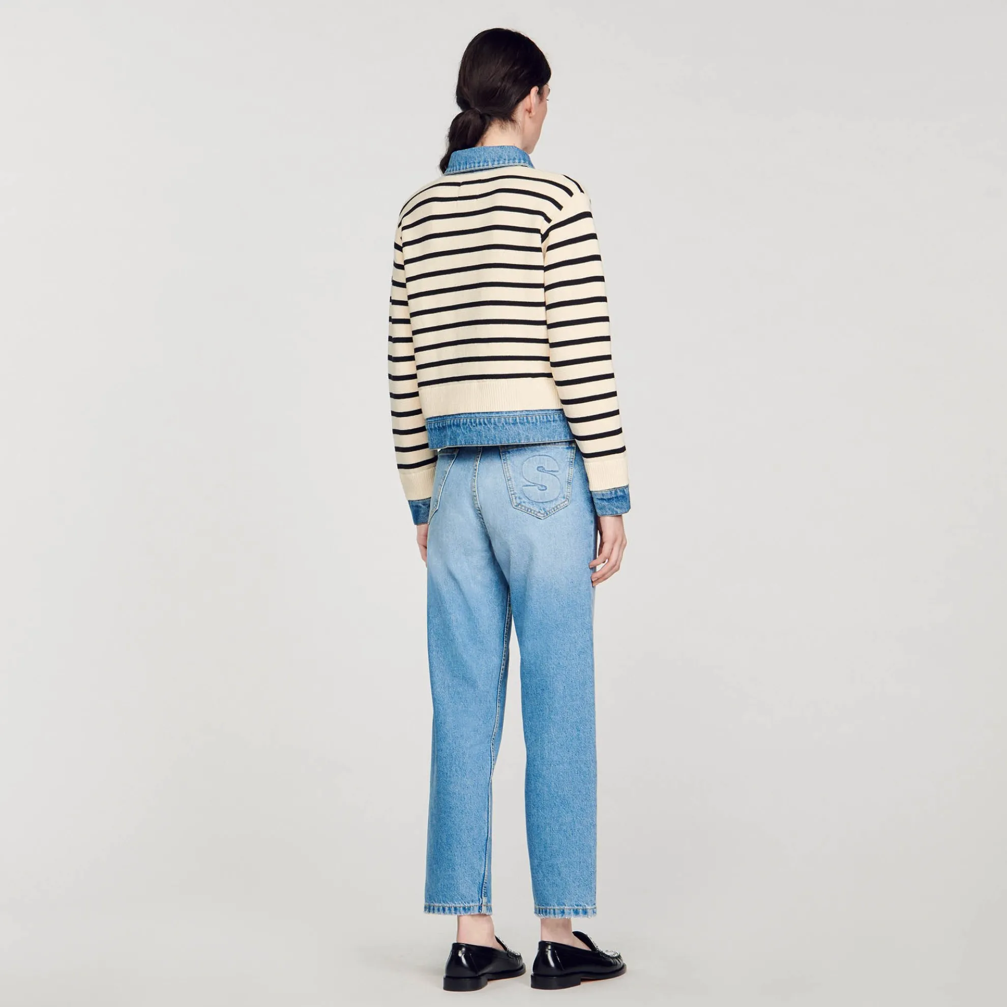 Cardicoat Gestreept Breiwerk En Denim