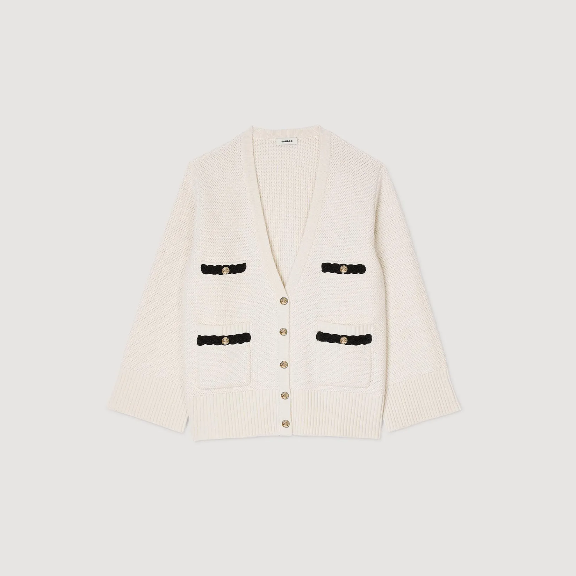 Cardigan Vest Lang Wol