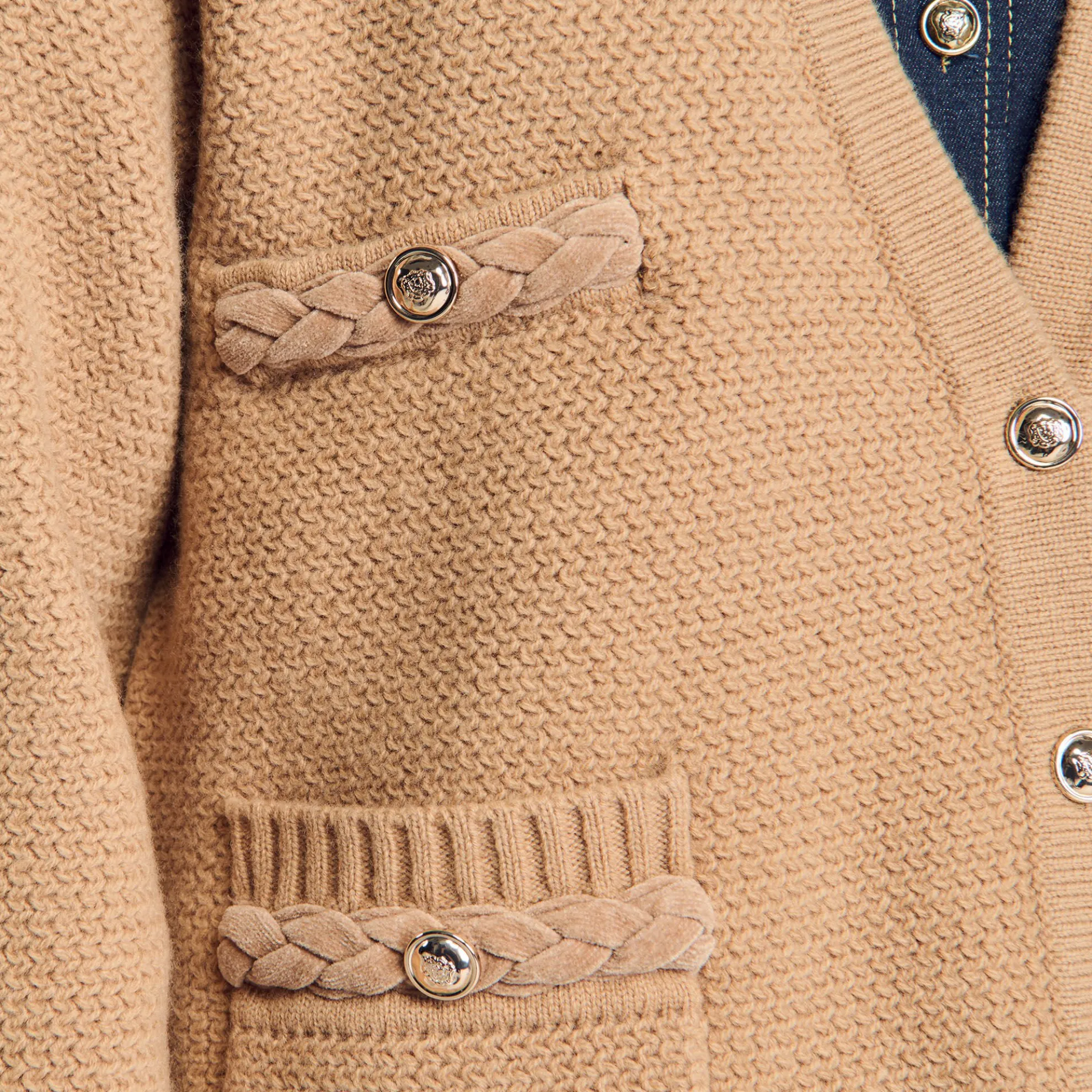 Cardigan Vest Lang Wol