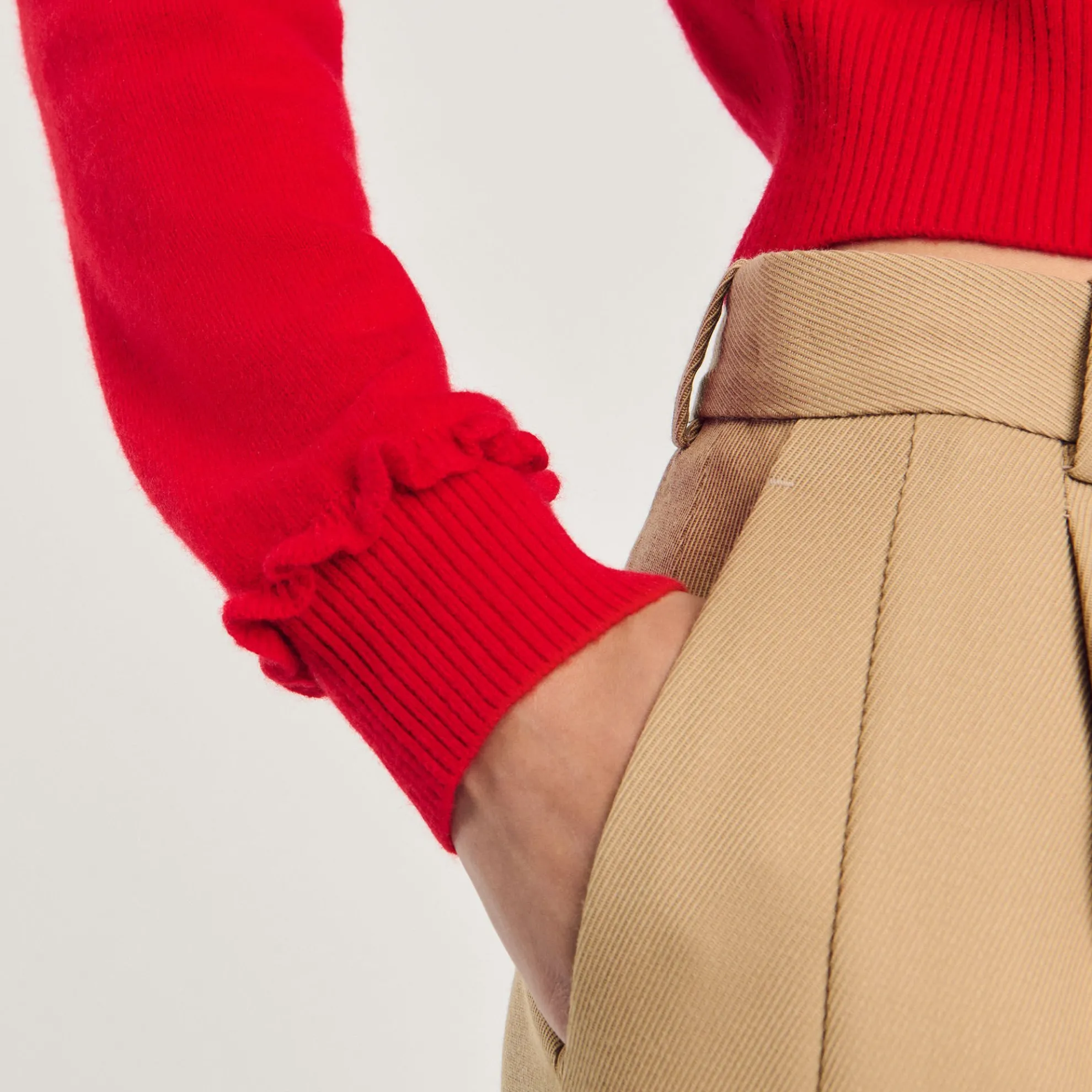 Cardigan Vest Met Volants