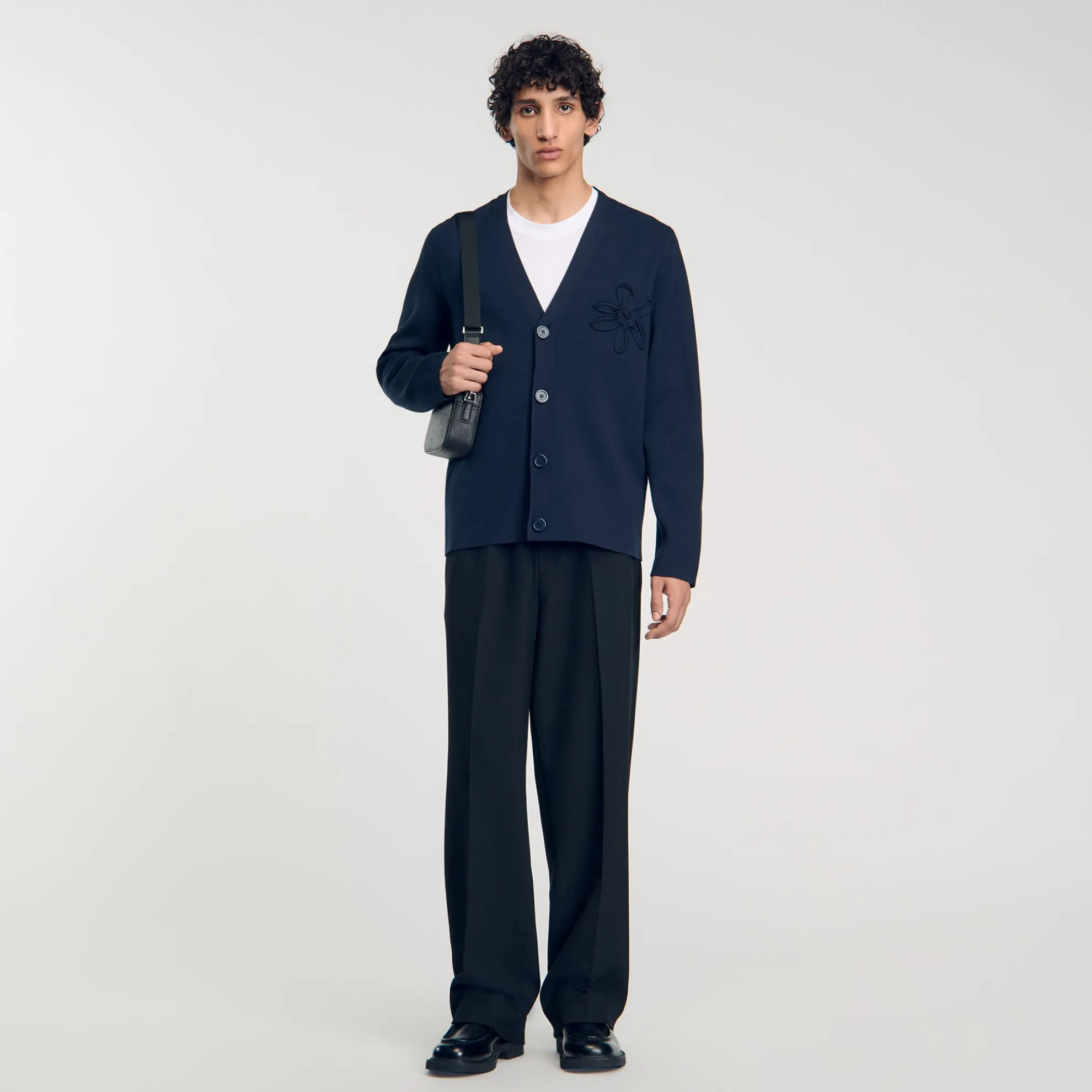 Cardigan Vest Met Bloemdetail