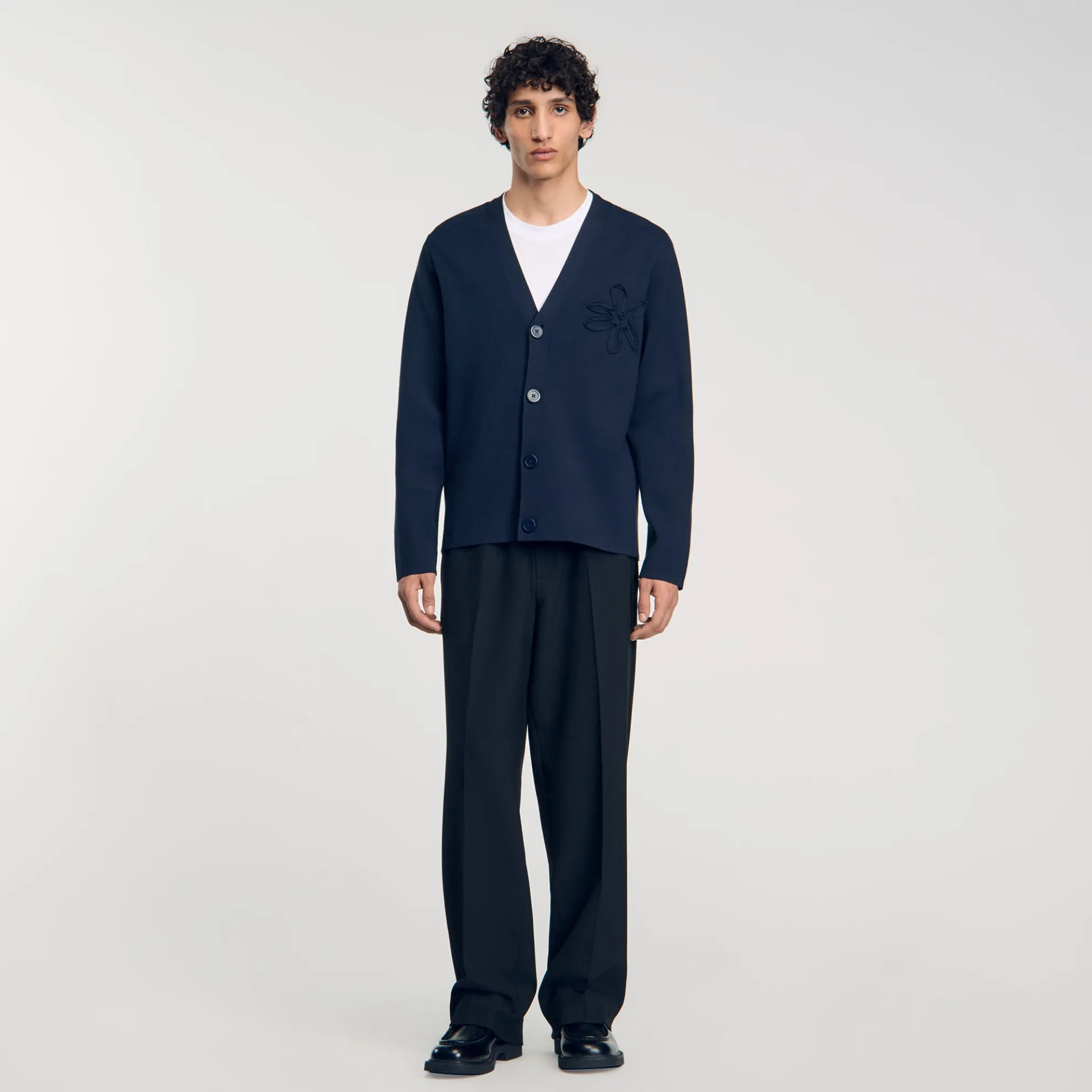 Cardigan Vest Met Bloemdetail