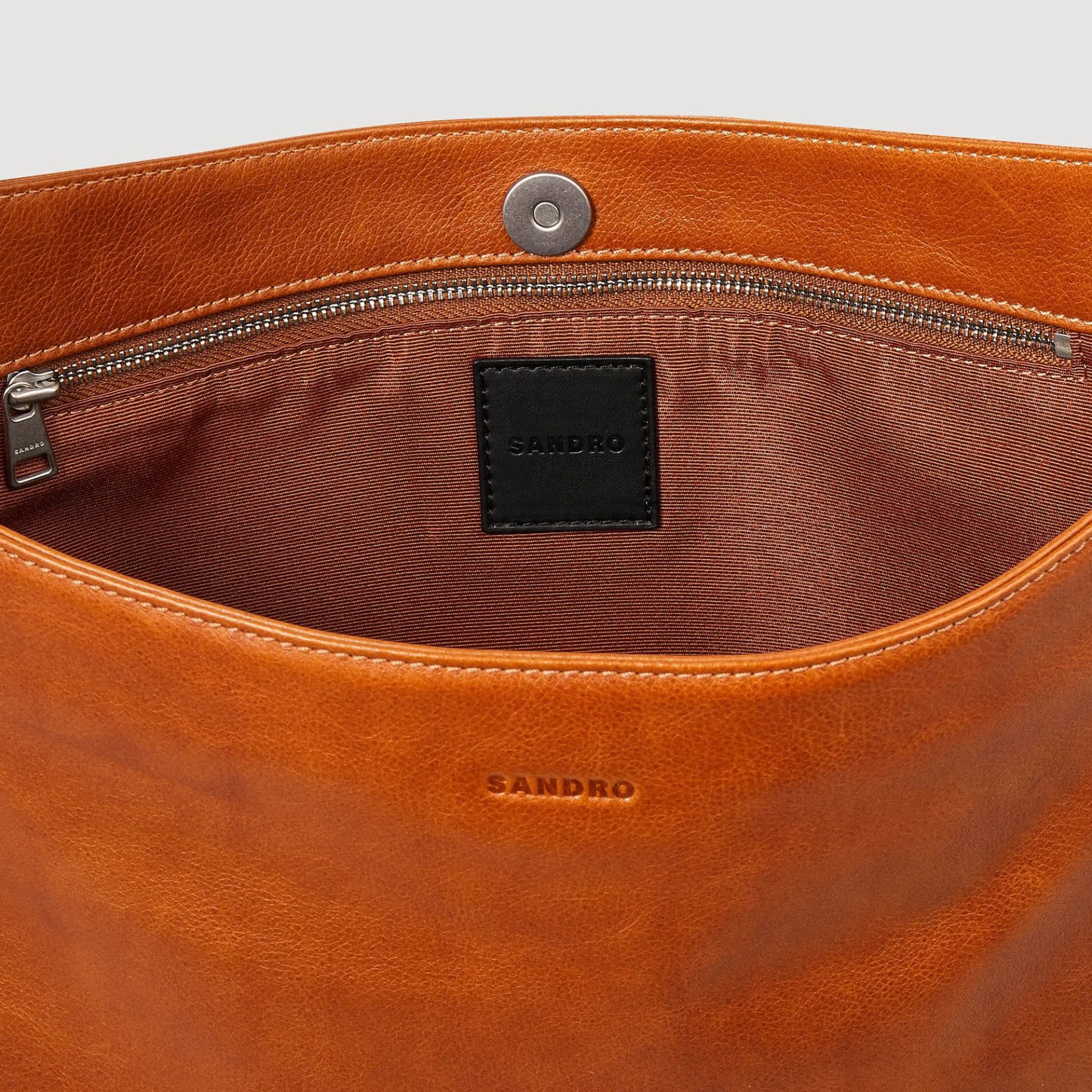 Crossbody Tas In Generfd Leer