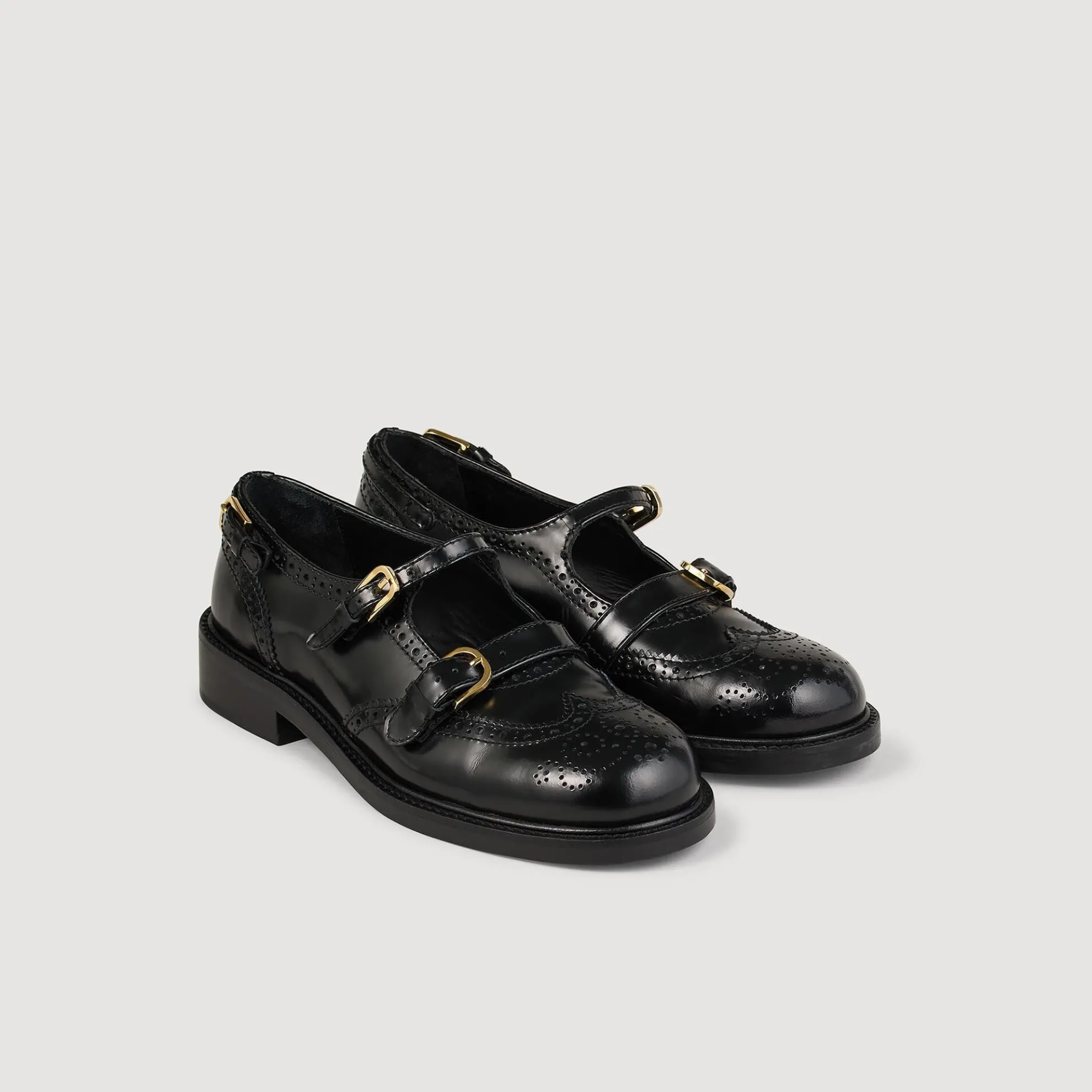 Derby Schoenen Open Met Gespen