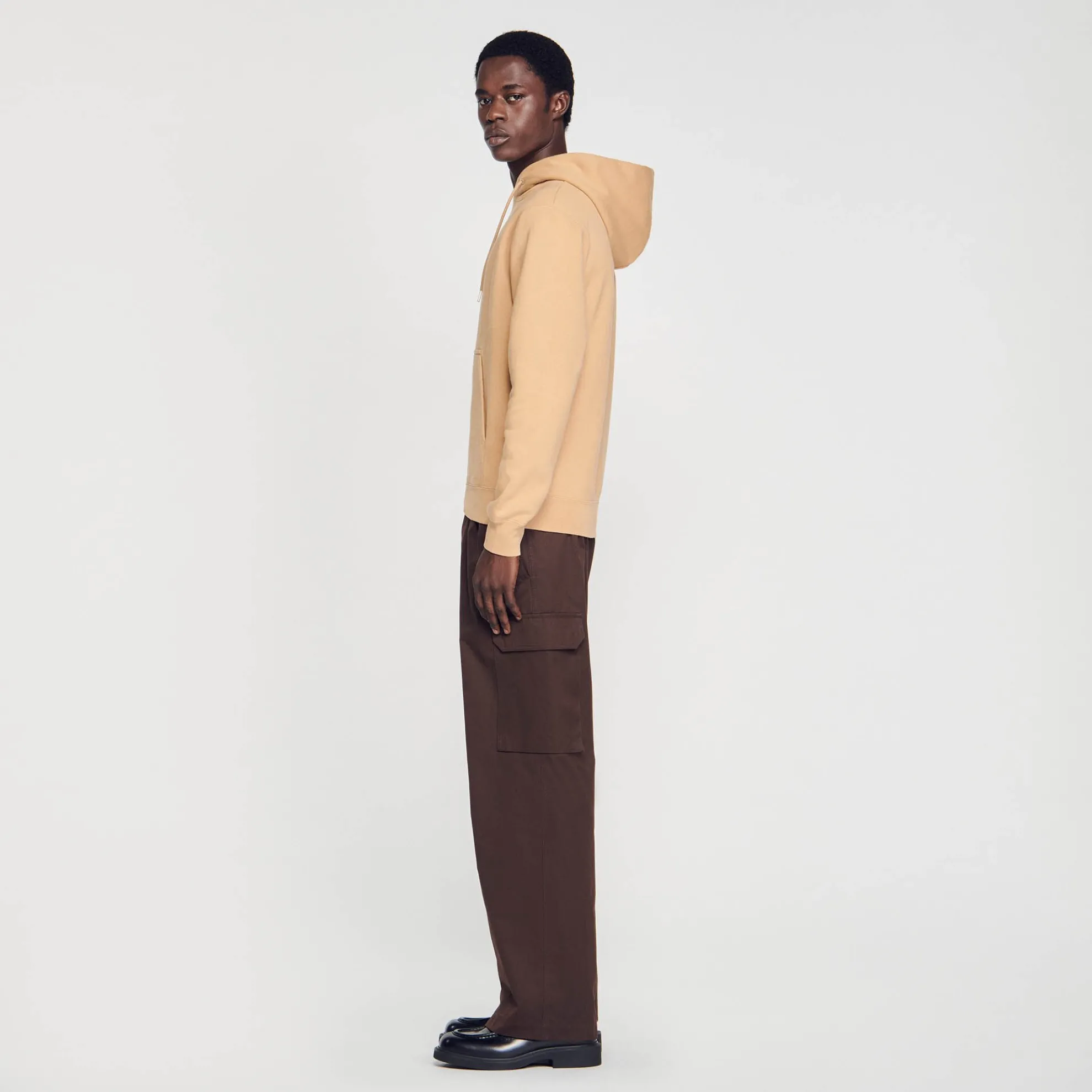 Geborduurde Herenhoody Van Biokatoen