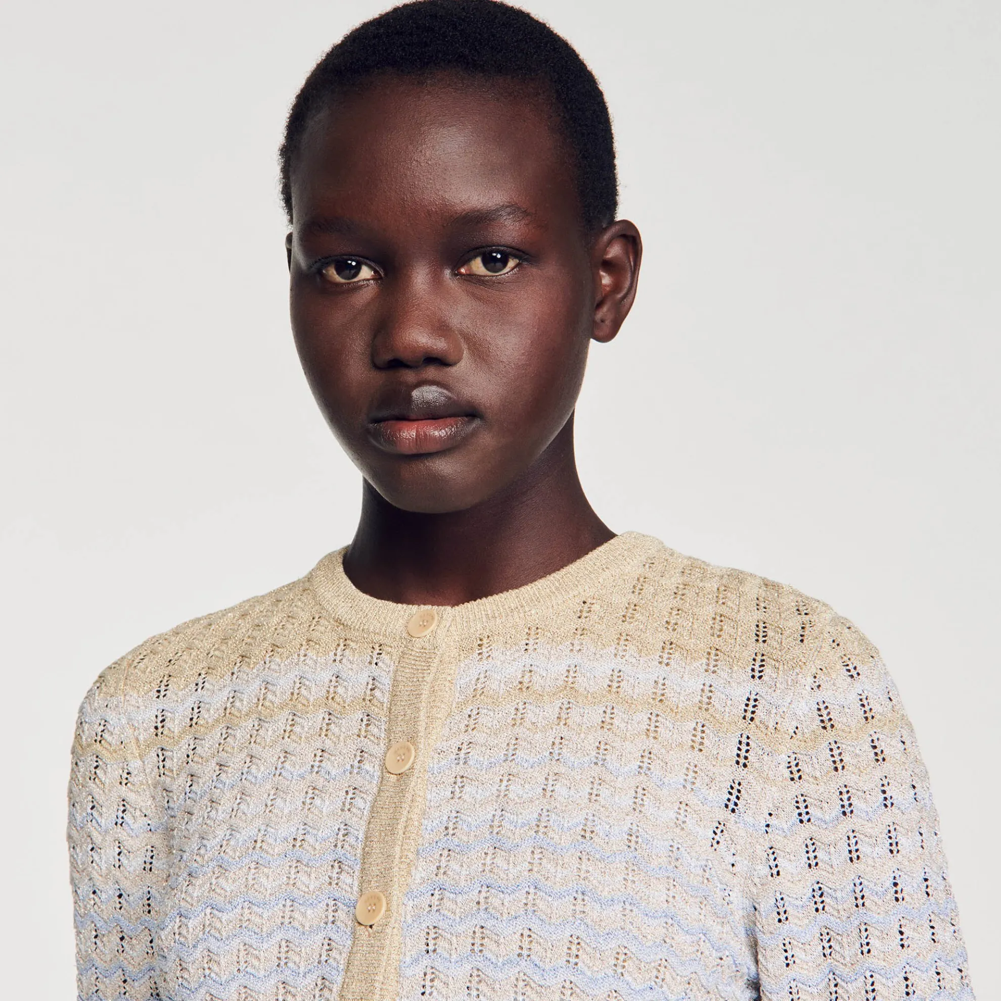 Gebreid Cardigan Vest Met Kleurverloop