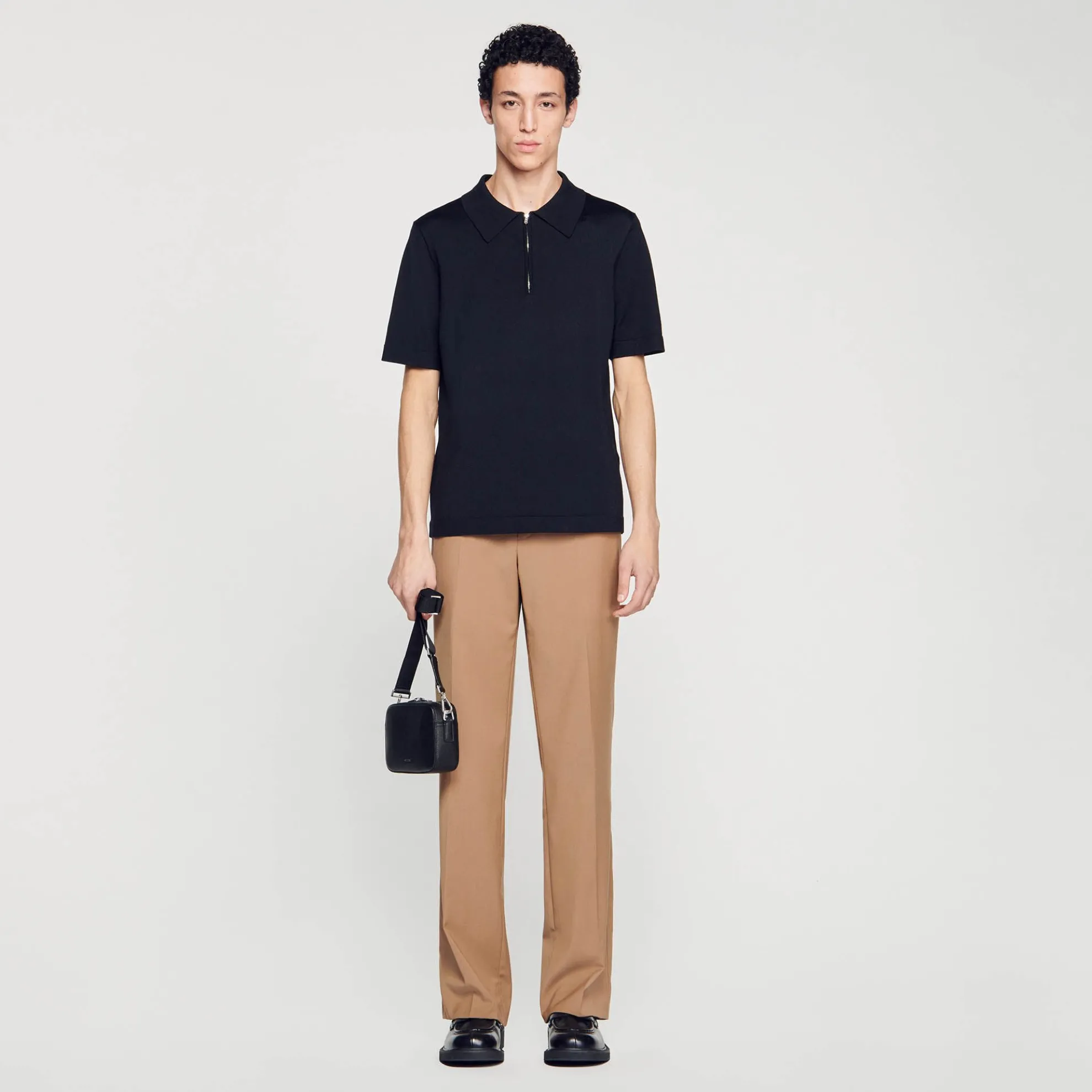 Gebreide Polo Met Ritskraag