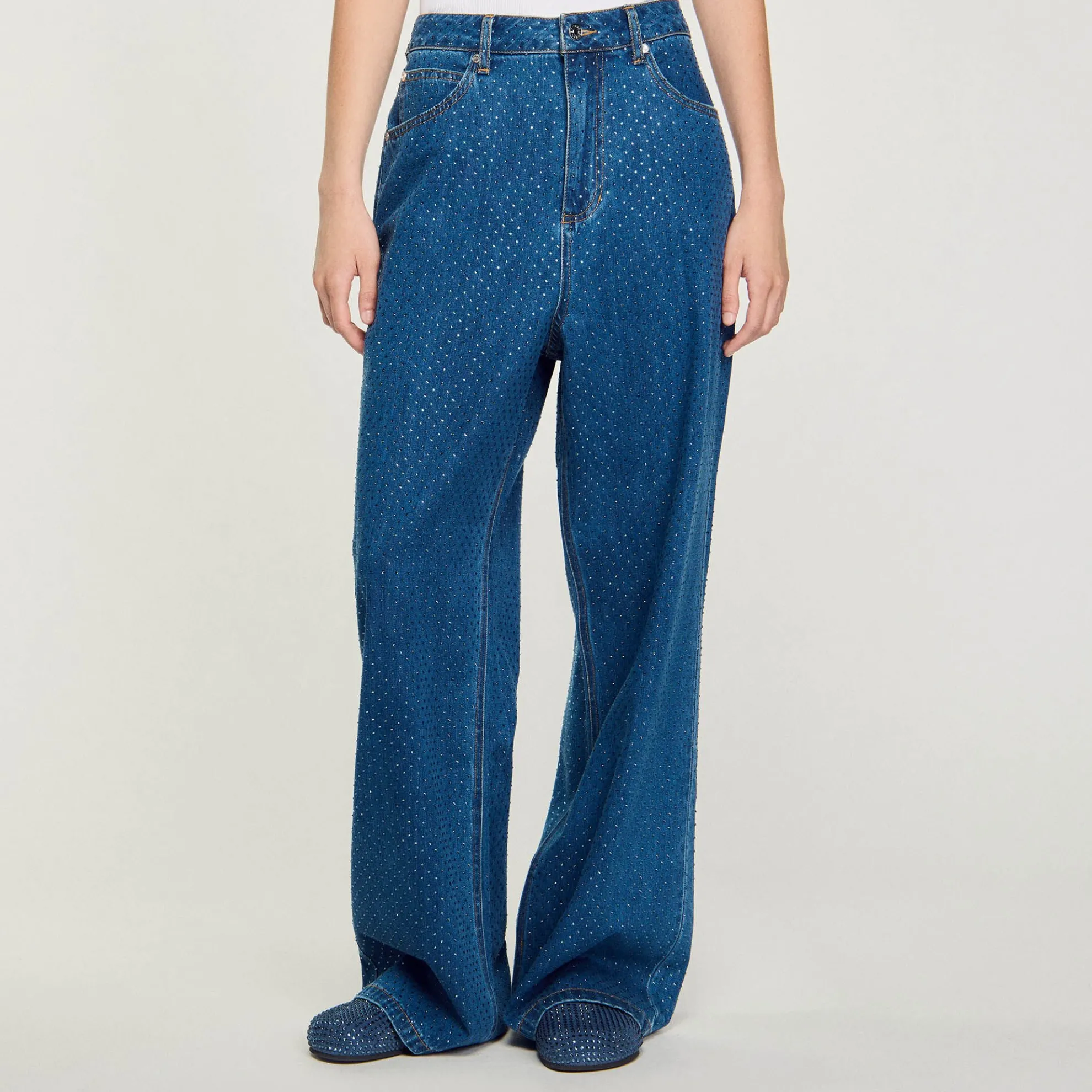 Jeans Wijd Met Stras