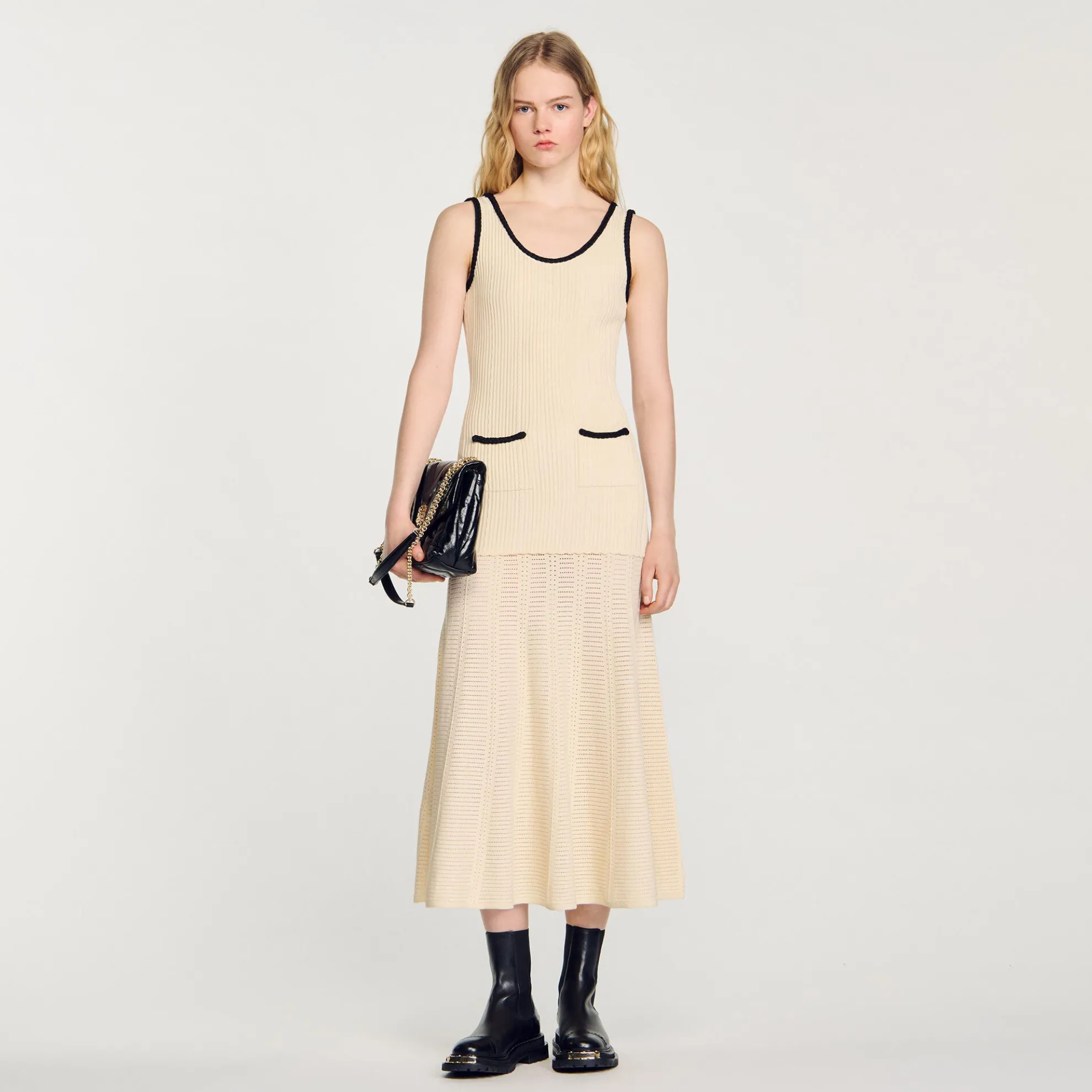 Jurk Pointillé Gebreid