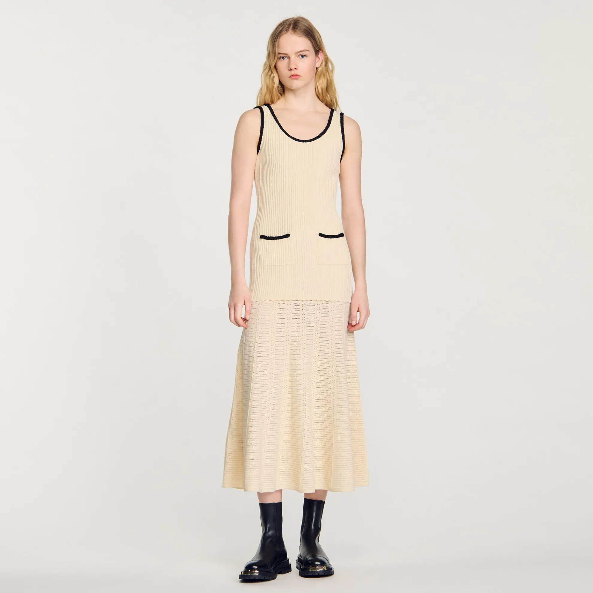 Jurk Pointillé Gebreid