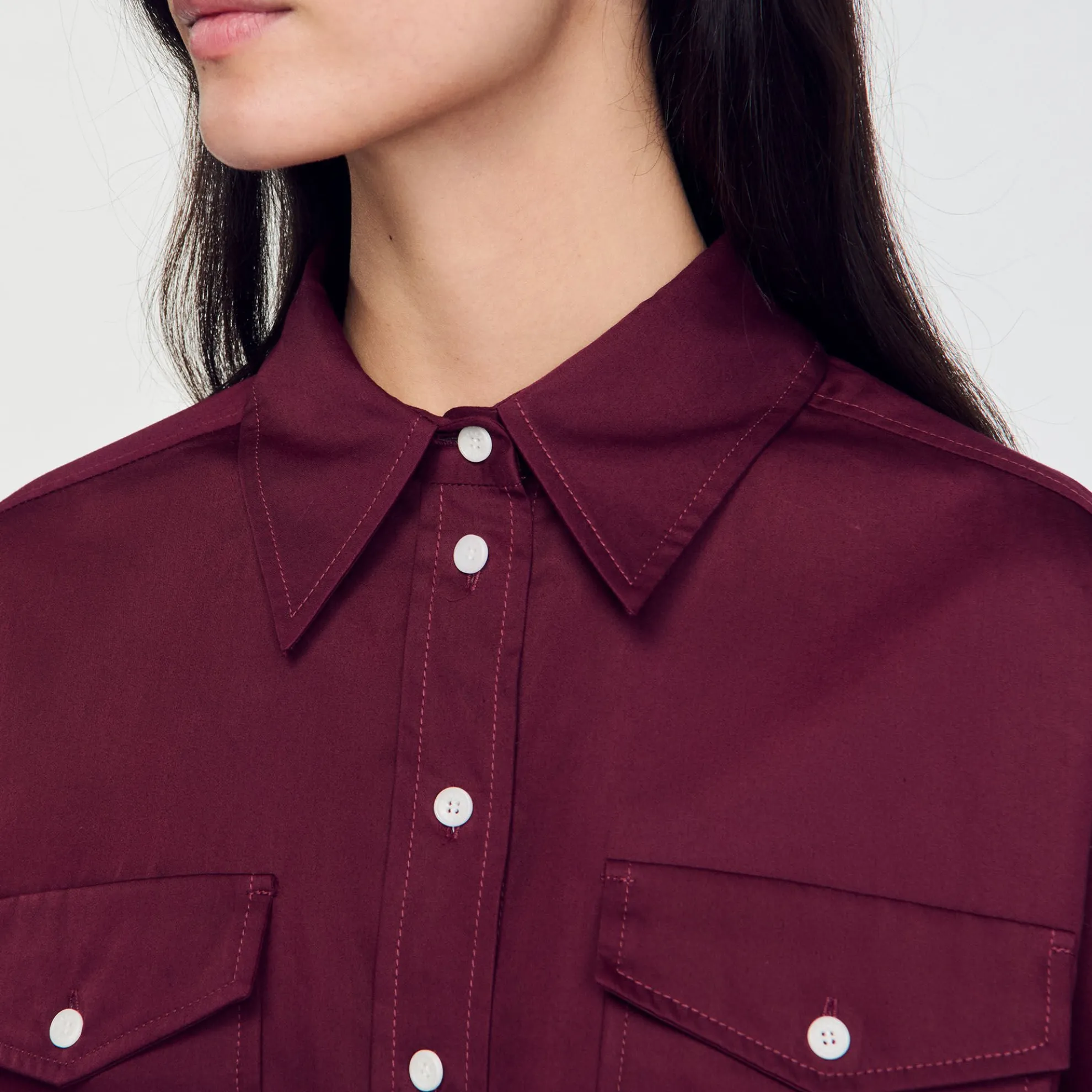 Katoenen Overhemdblouse