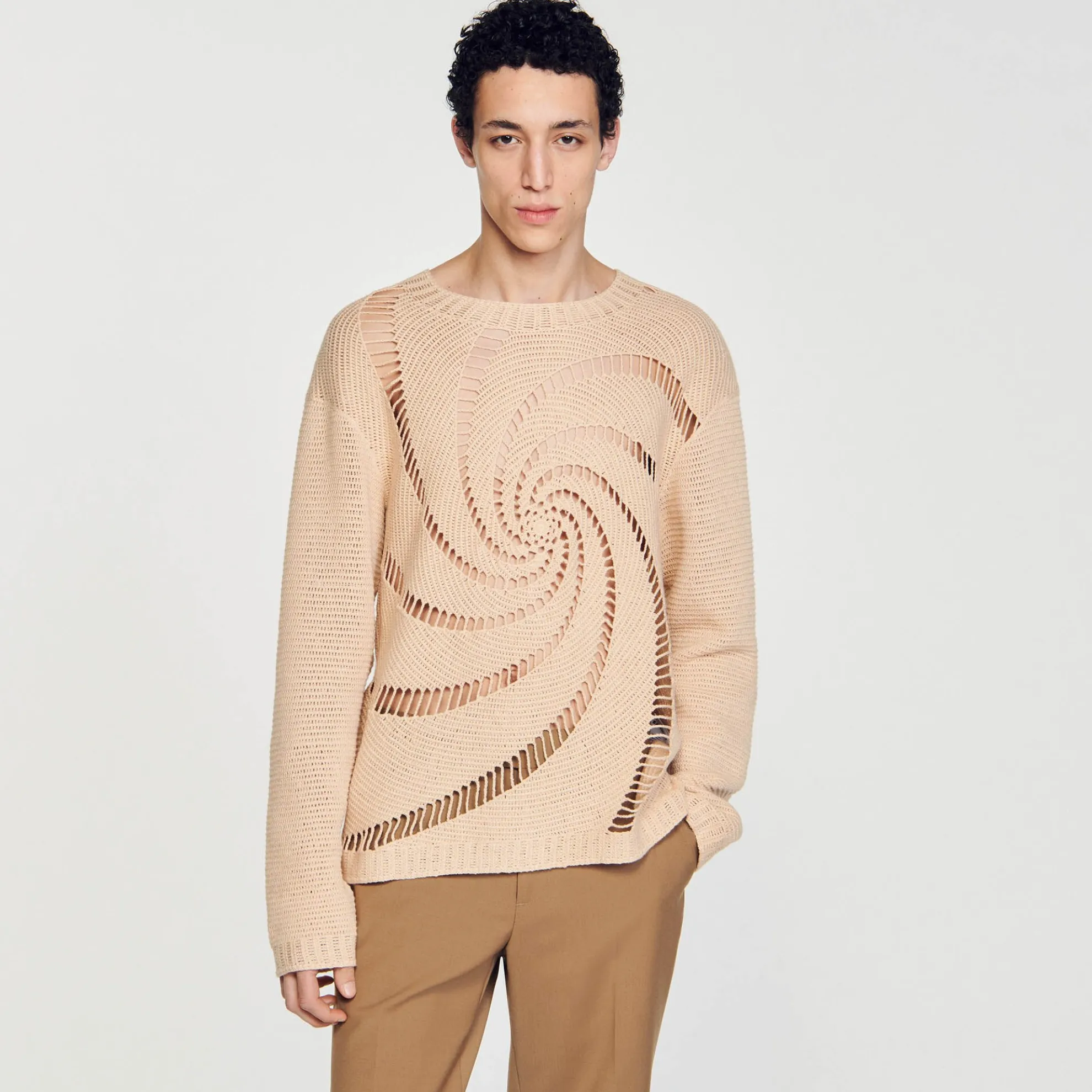 Katoenen Trui Haakwerk Spiraal