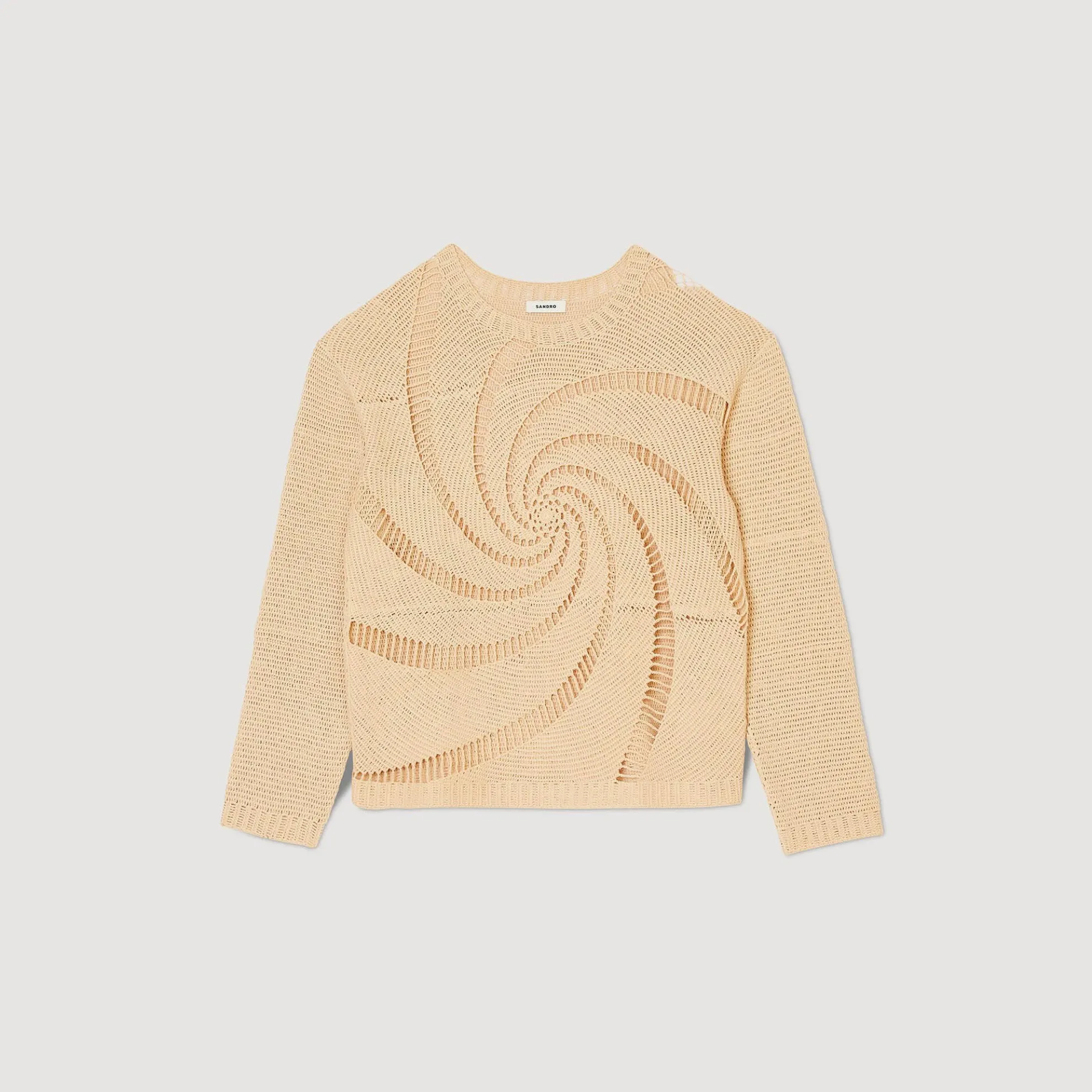 Katoenen Trui Haakwerk Spiraal