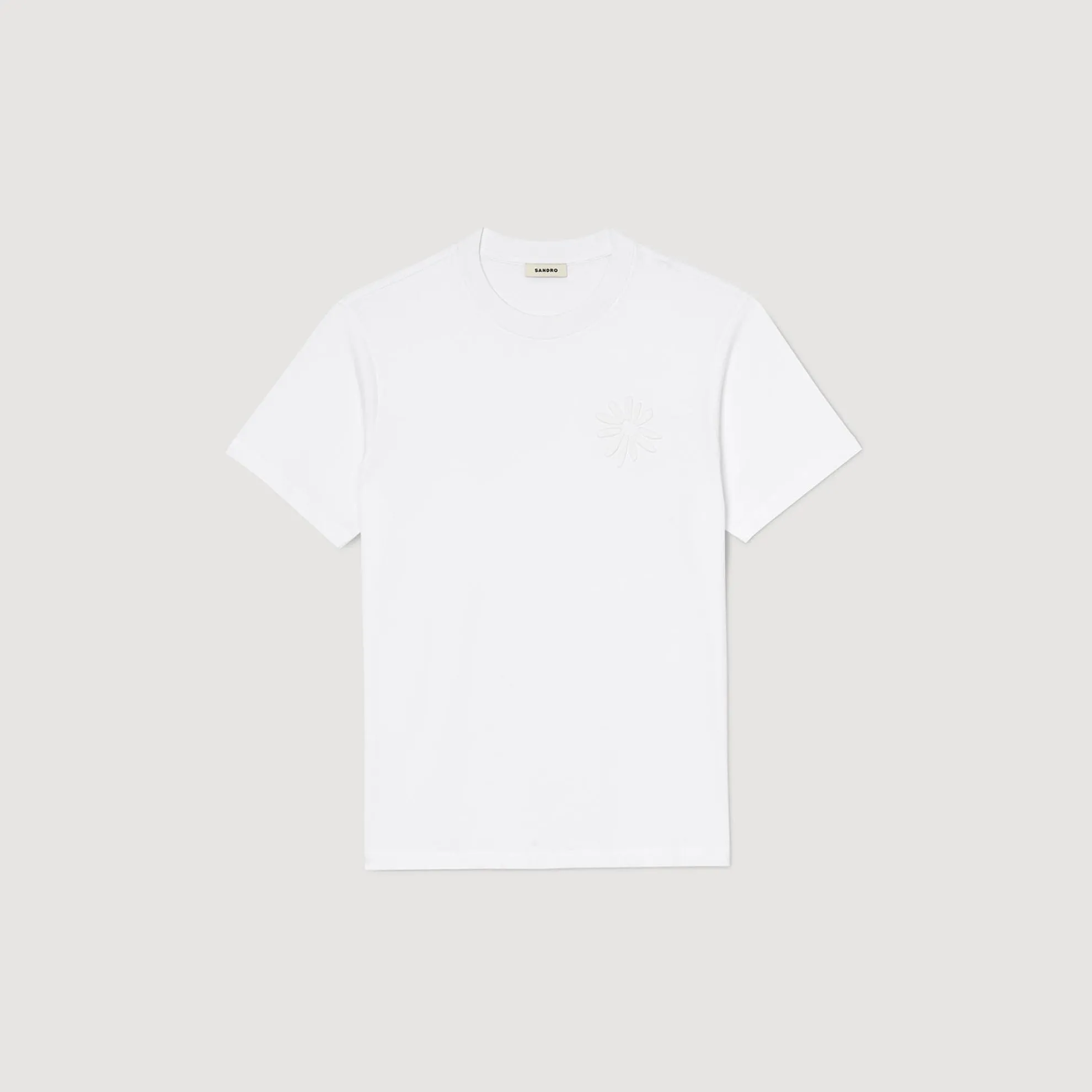 Katoenen T-shirt Met Bloem