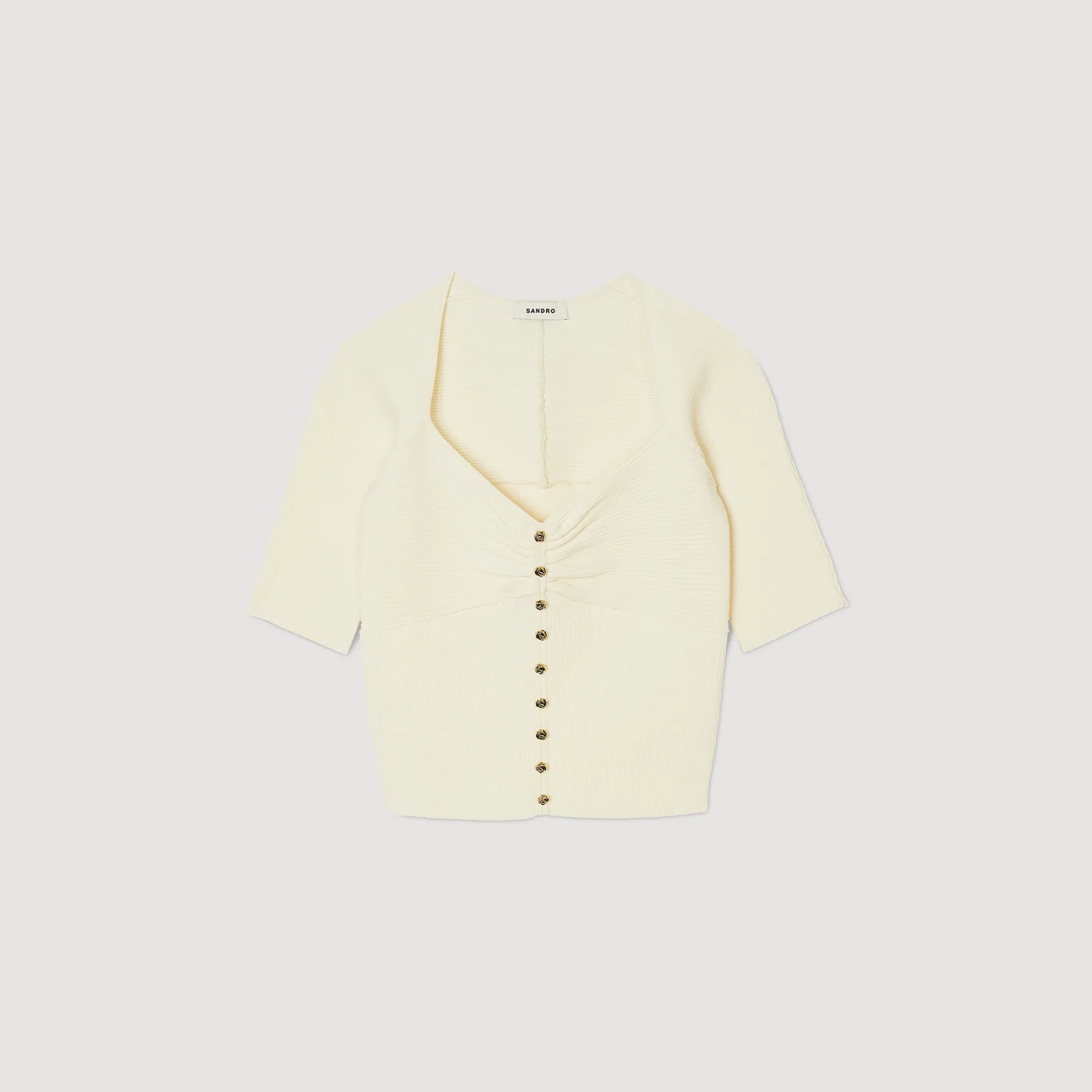 Kort Vest Met Ribbels