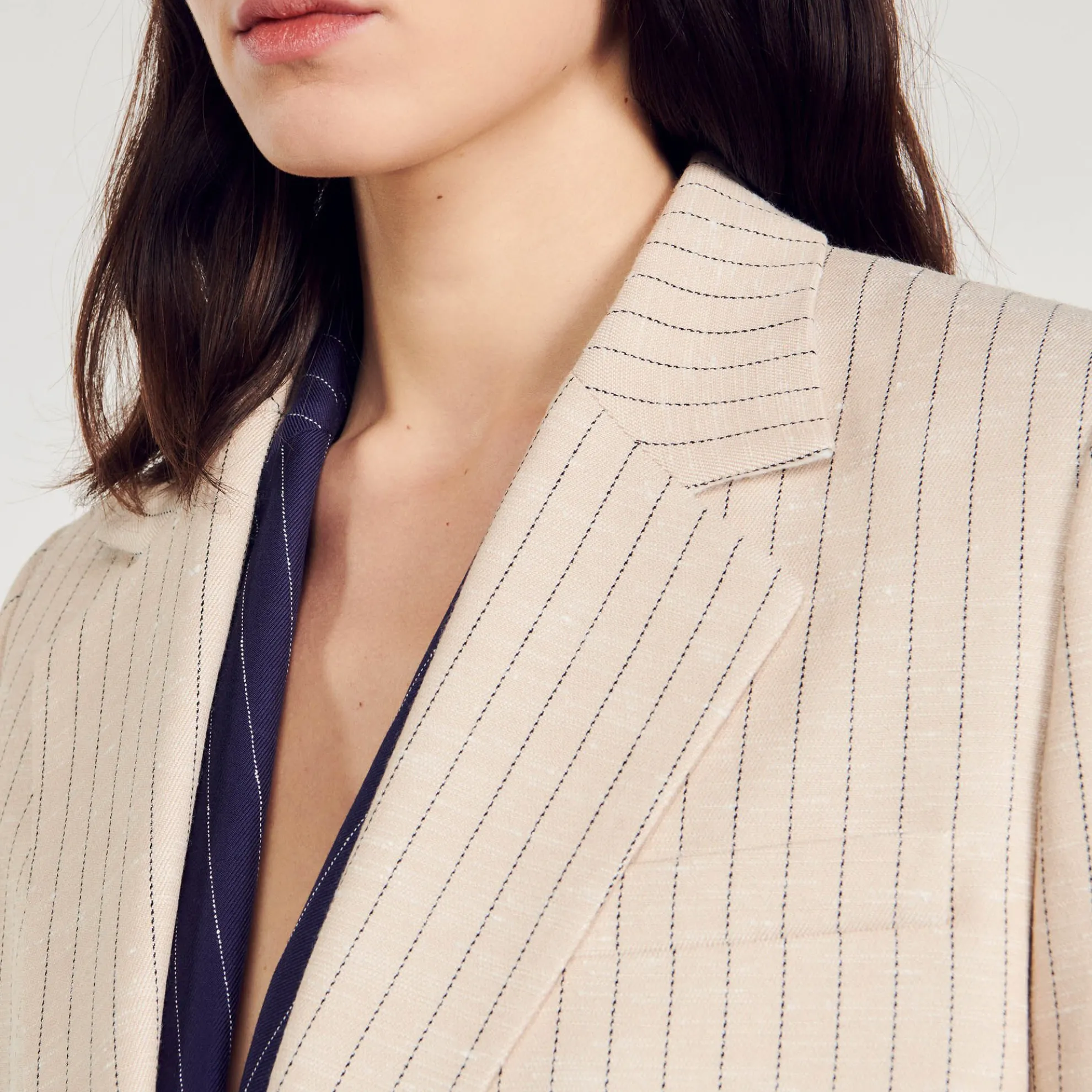 Korte Gestreepte Blazer