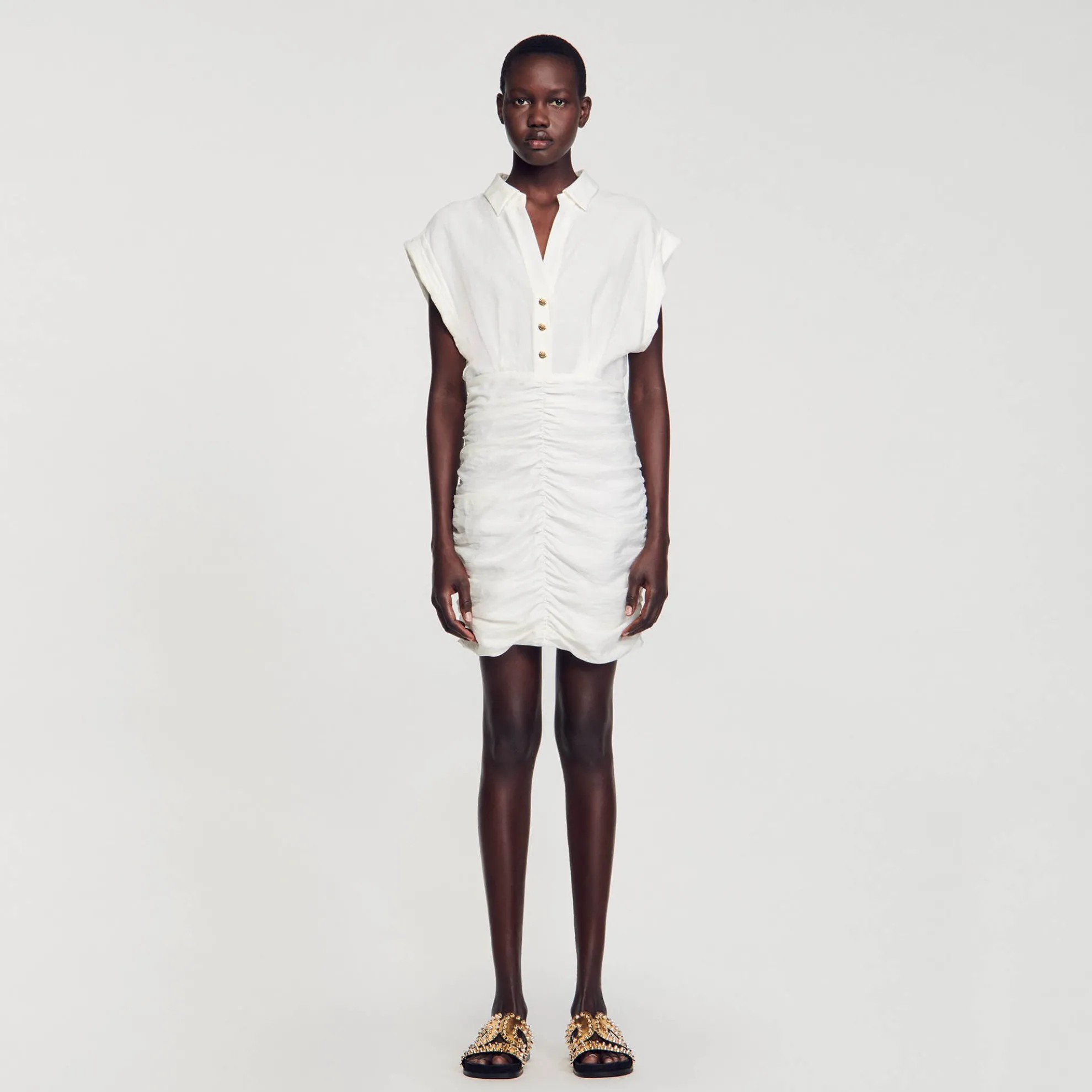 Korte Jurk Gedrapeerd