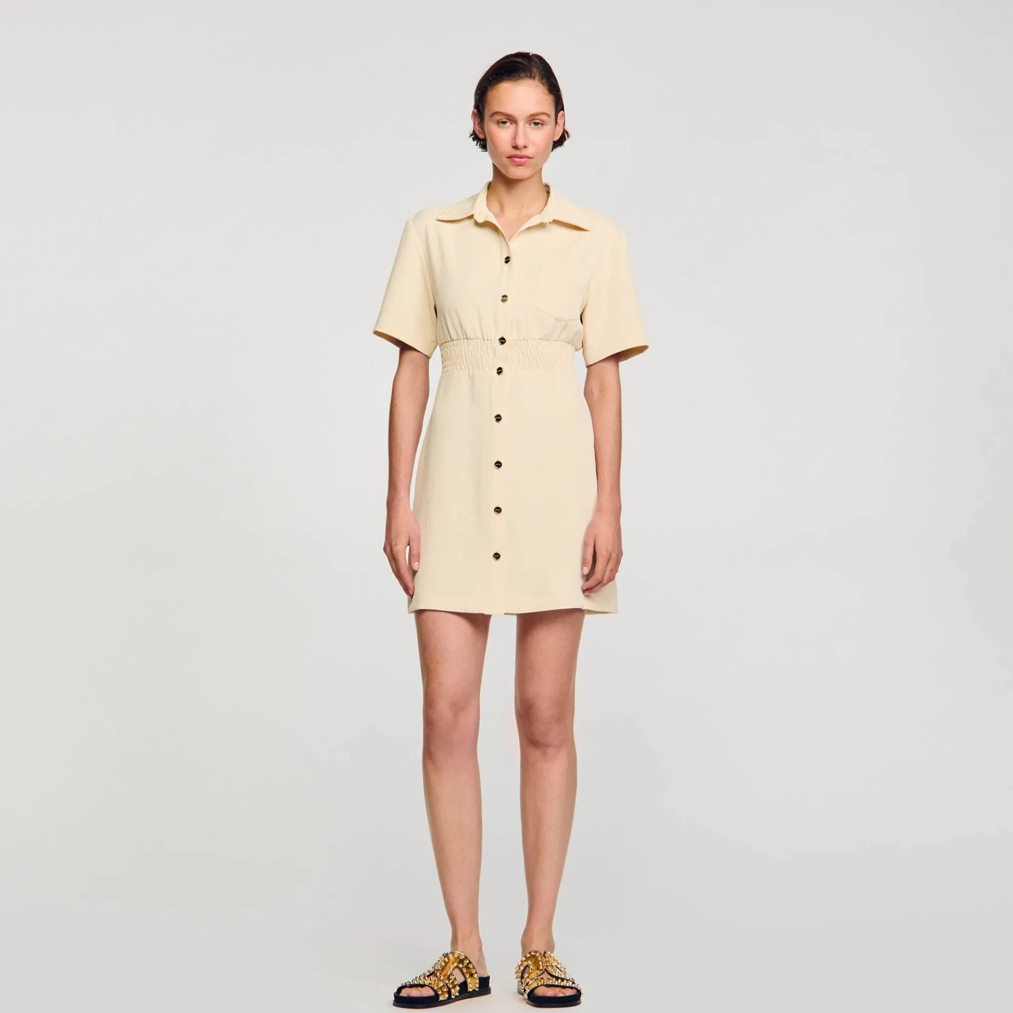 Korte Jurk Met Knoopsluiting