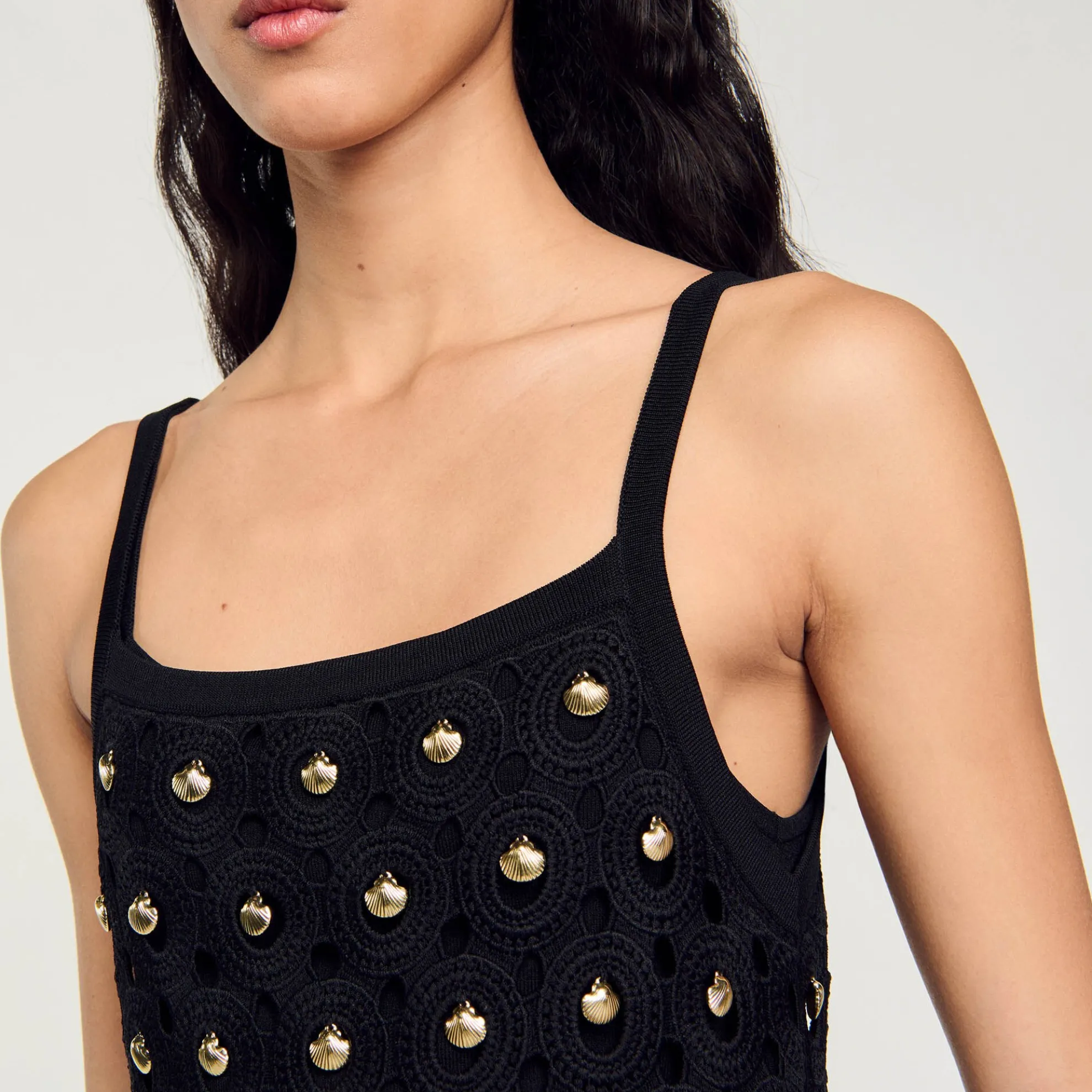 Korte Jurk Met Schelpvormige Kwastjes