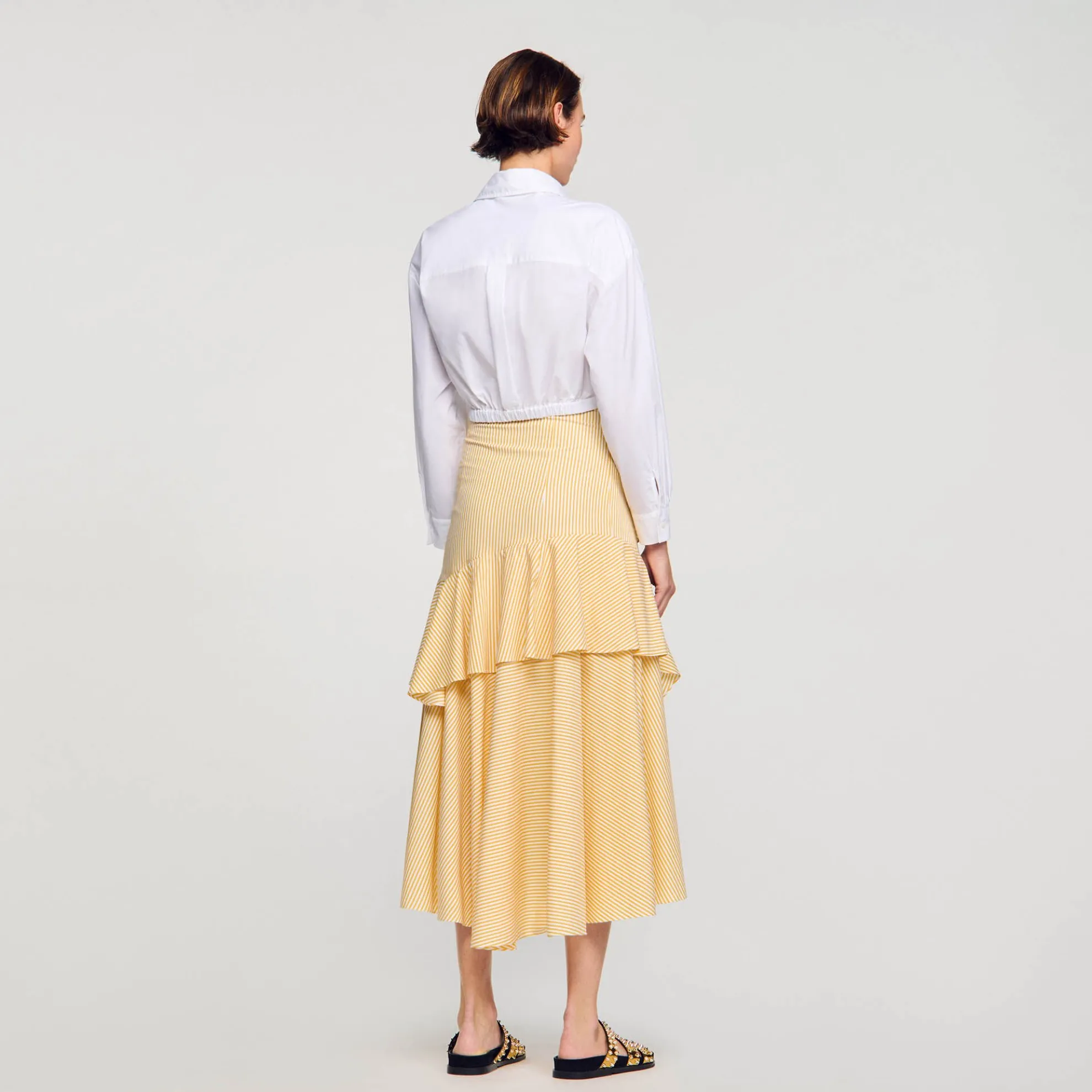 Korte Overhemdblouse Met Overslag