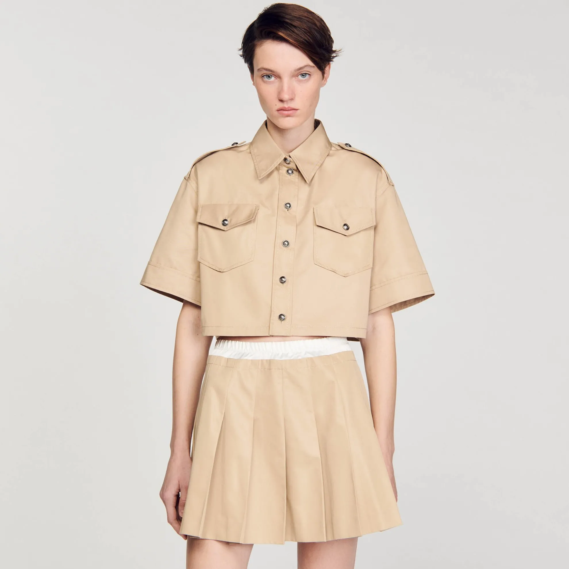 Korte Overhemdblouse Officier