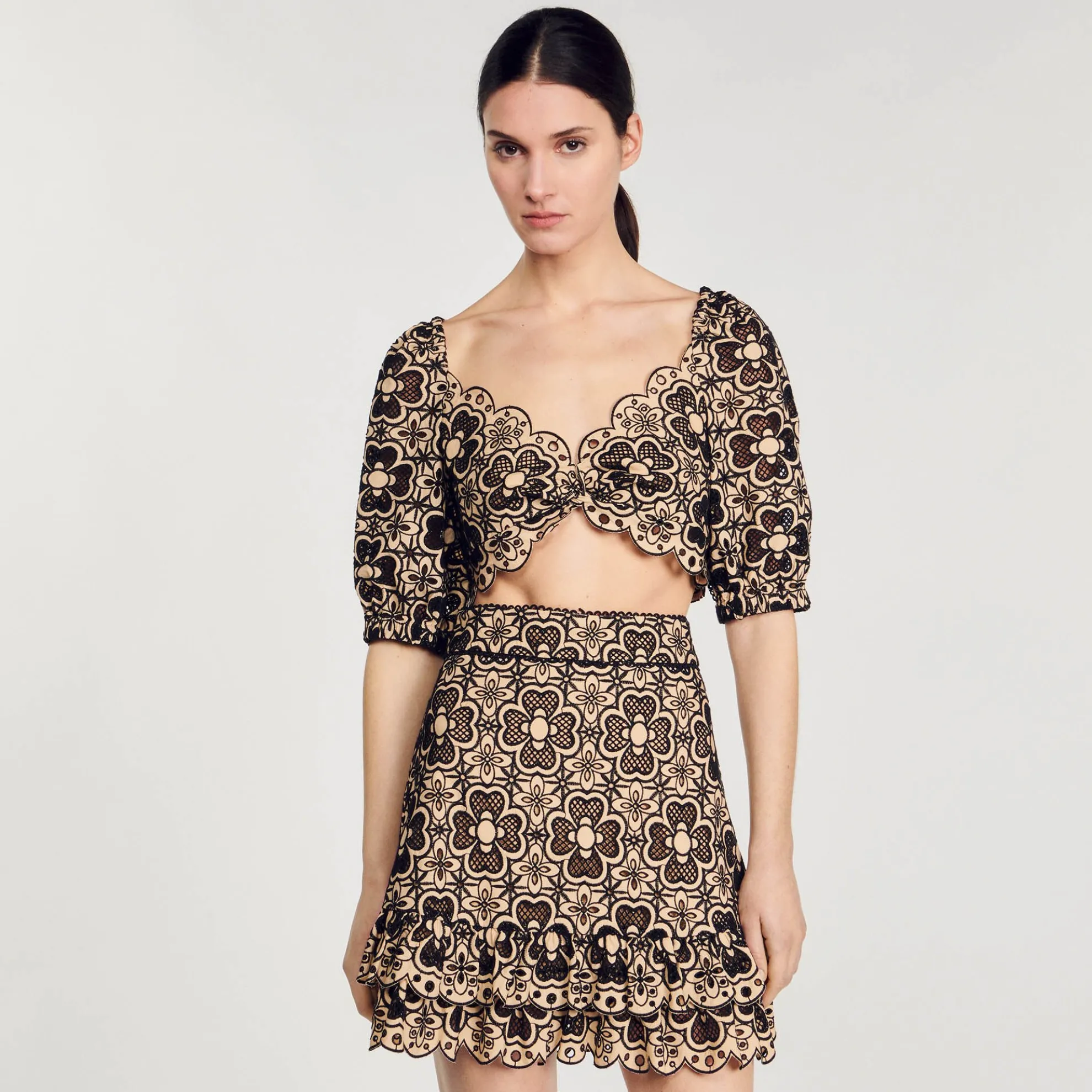 Korte Rok Met Broderie Anglaise