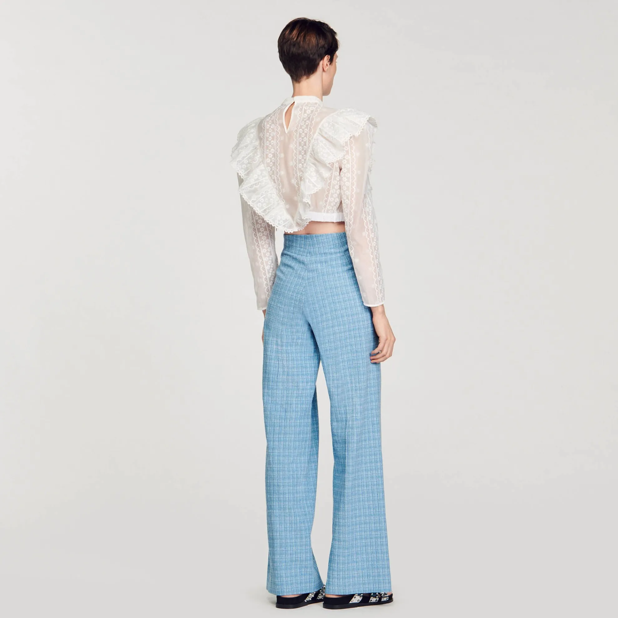 Korte Top Broderie Anglaise