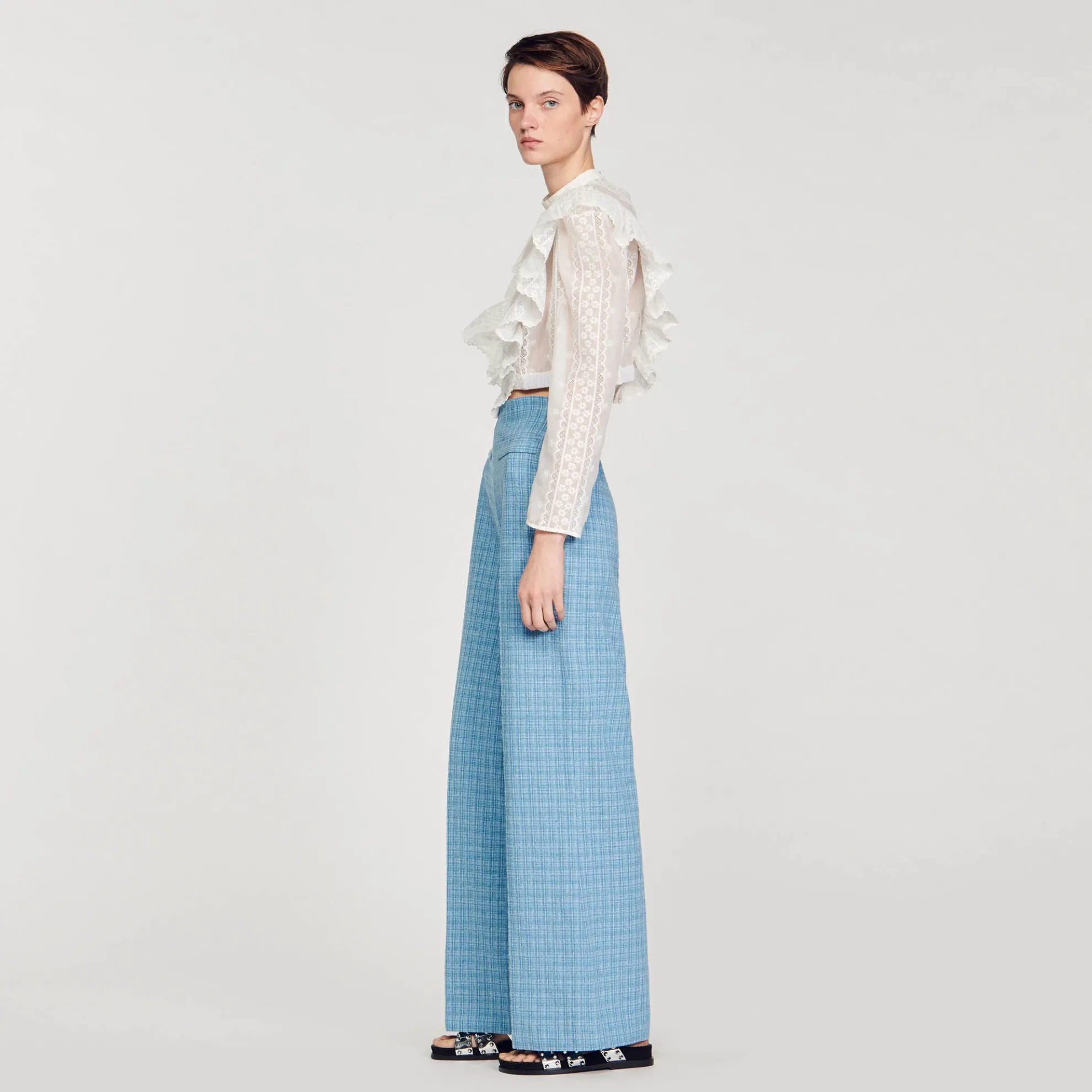 Korte Top Broderie Anglaise