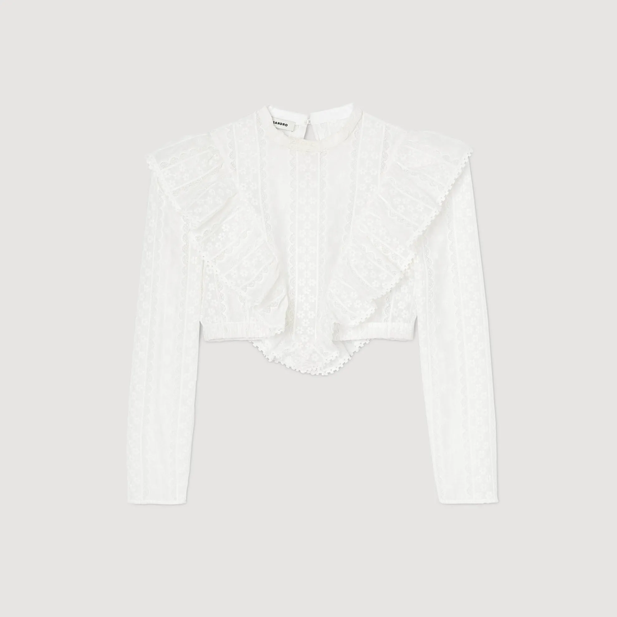 Korte Top Broderie Anglaise