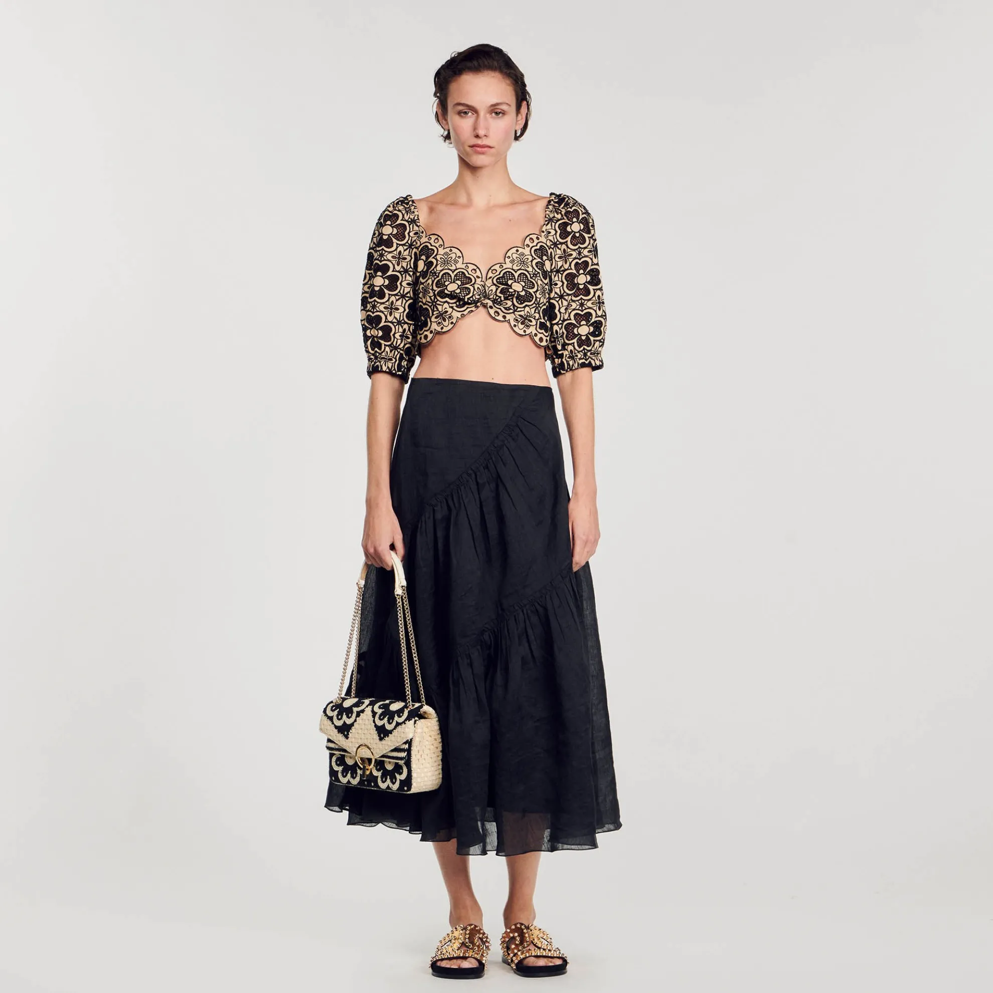 Korte Top Broderie Anglaise