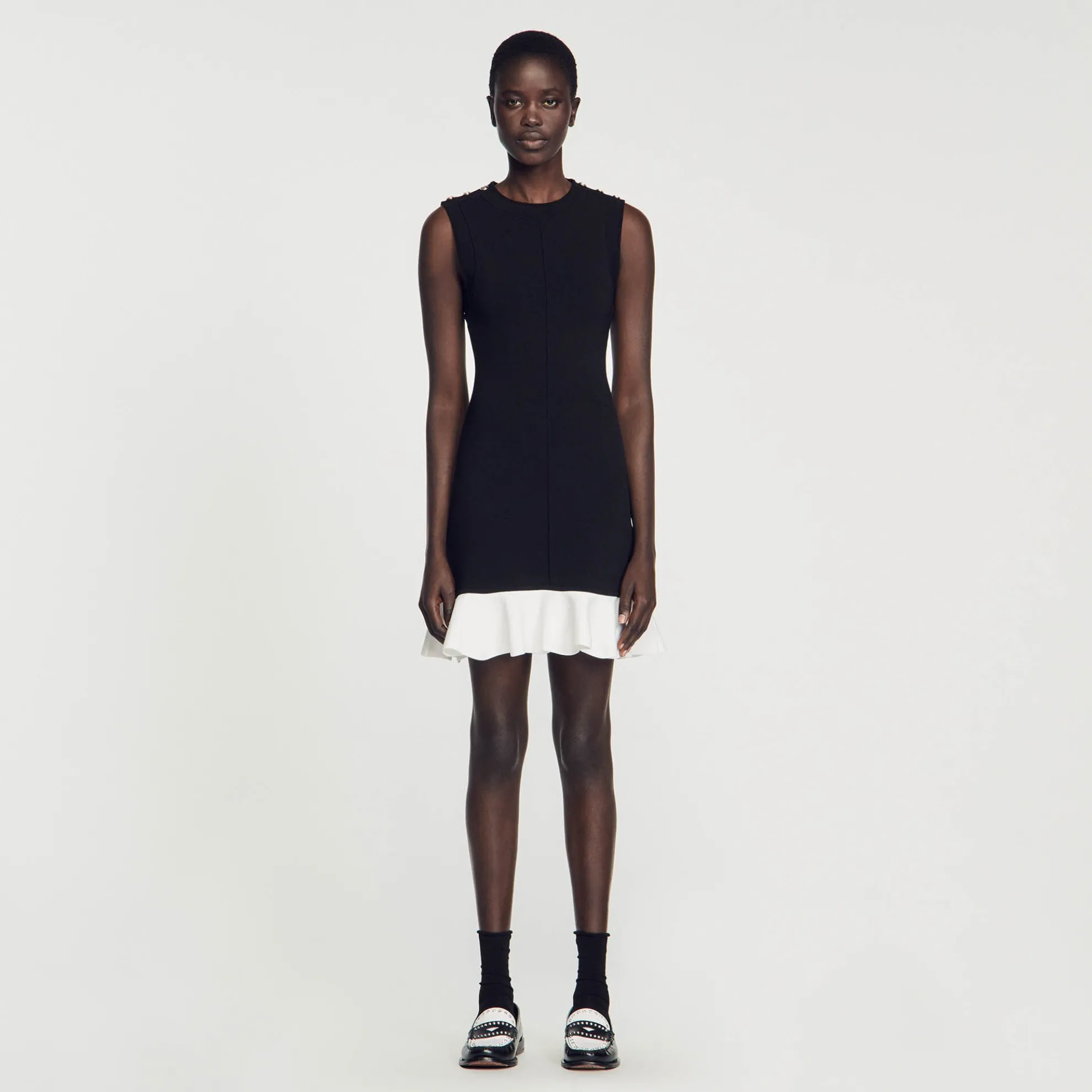 Korte Tweekleurige Jurk