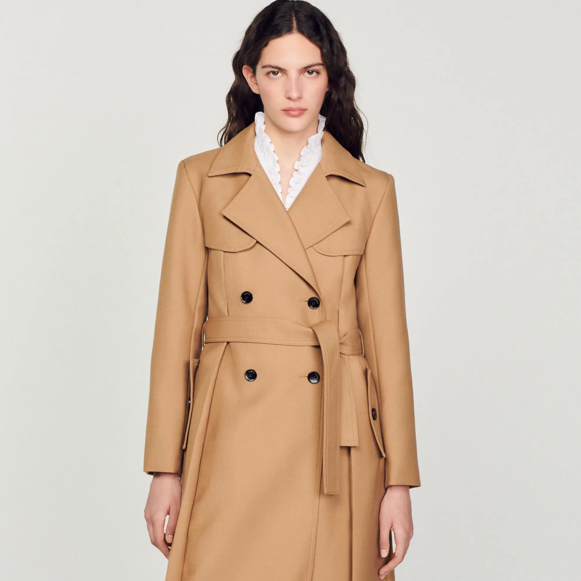 Lange Jas In Trenchcoat-stijl