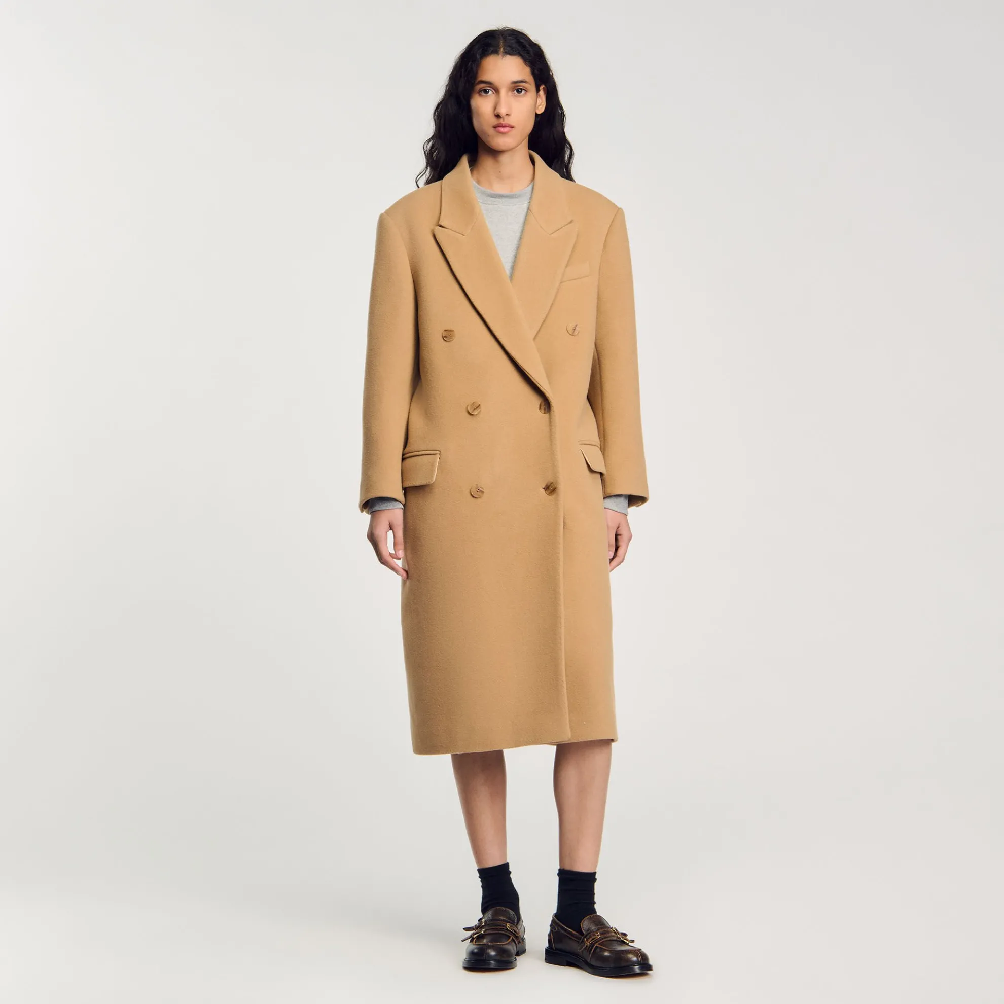 Lange Jas Van Gemengde Wol