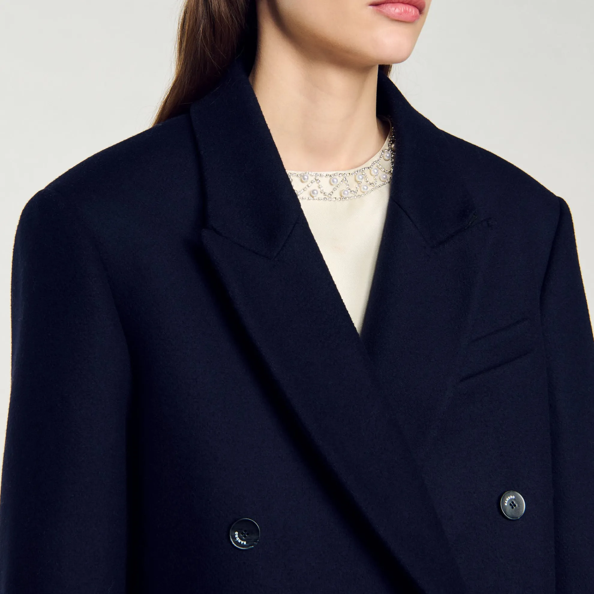 Lange Jas Van Gemengde Wol