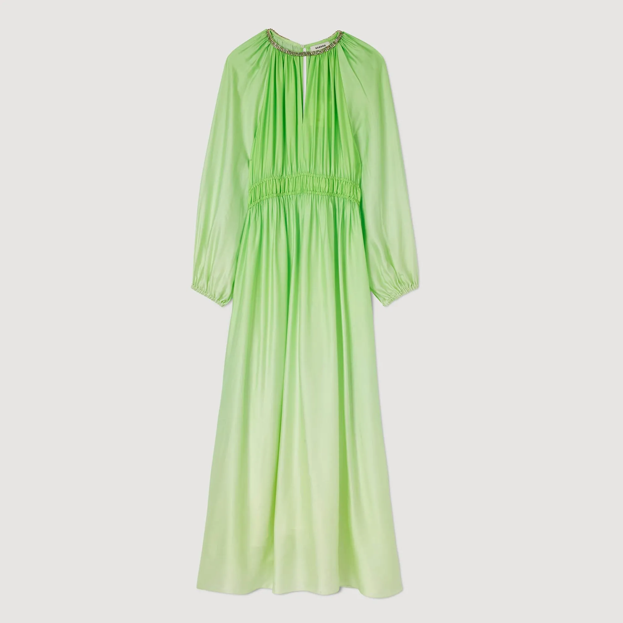 Lange Jurk Hals Met Stras