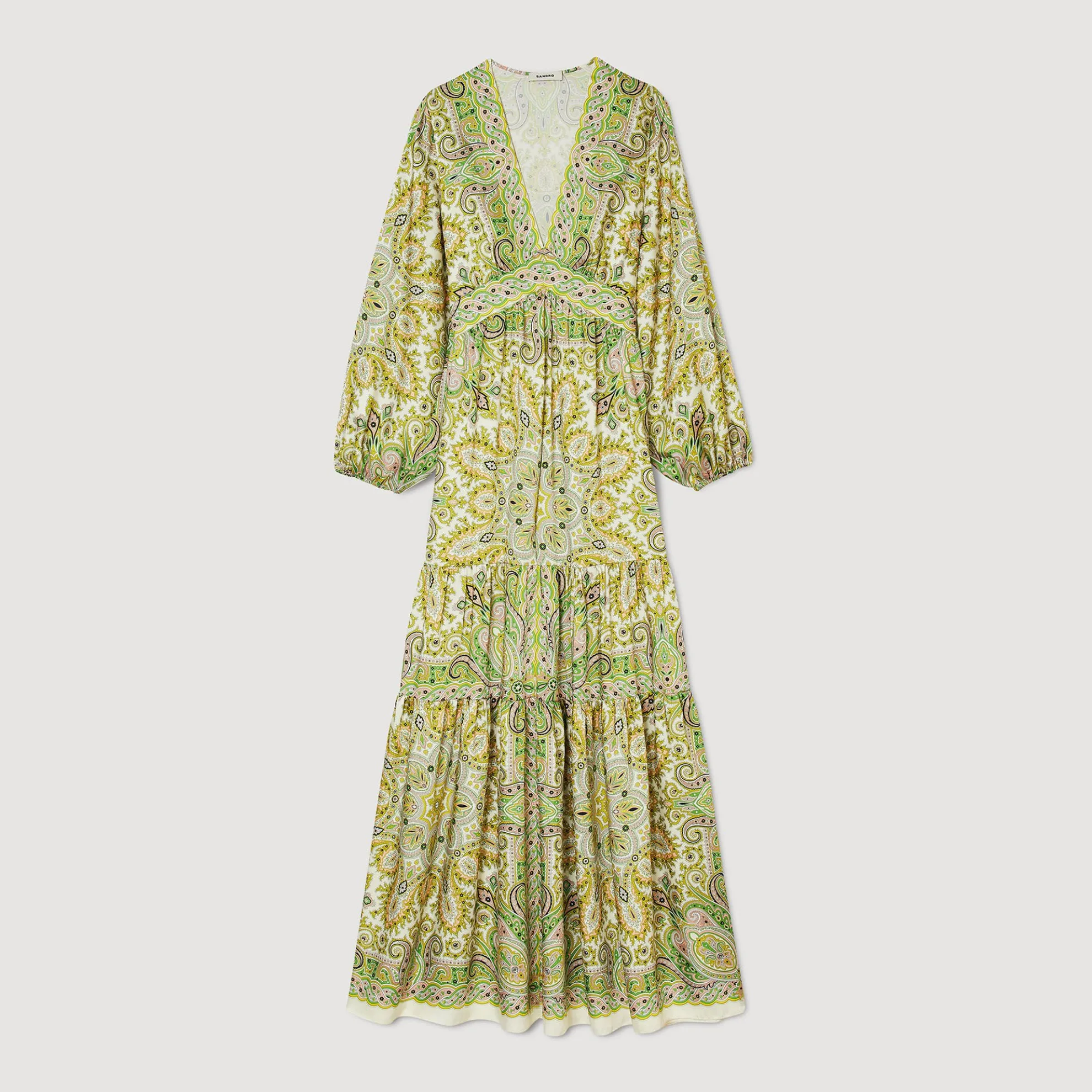 Lange Jurk Met Sjaalprint