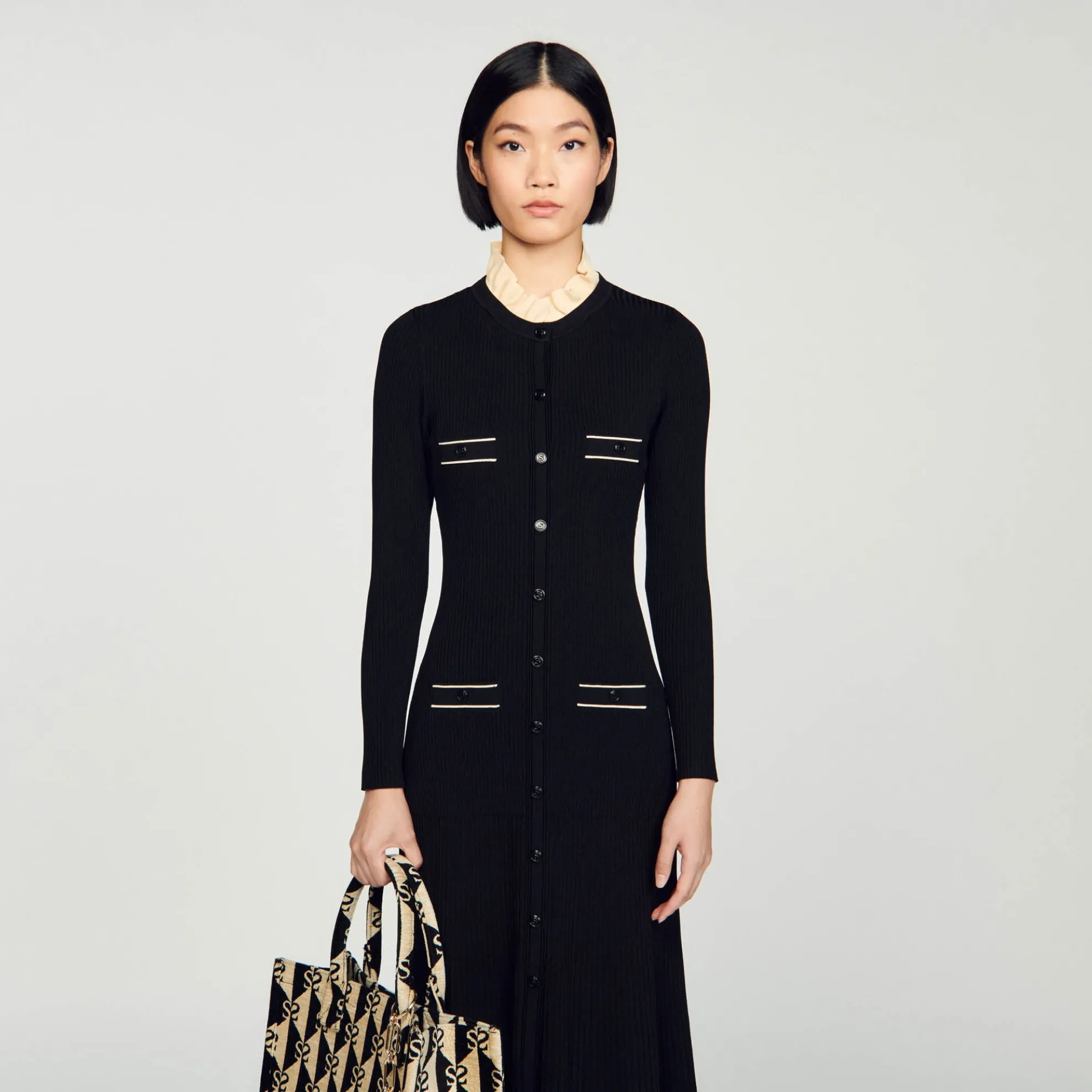 Lange Jurk Van Ribtricot