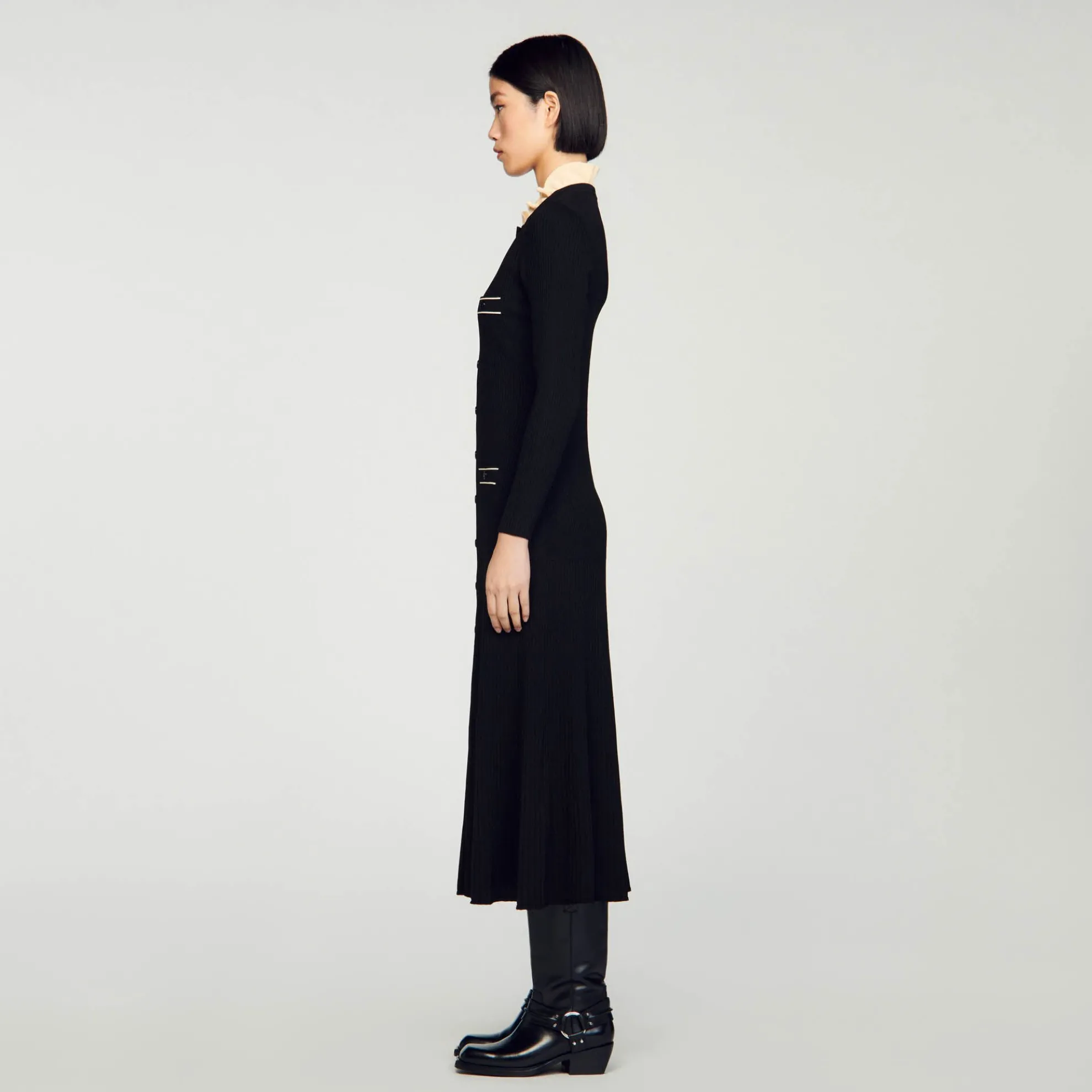 Lange Jurk Van Ribtricot