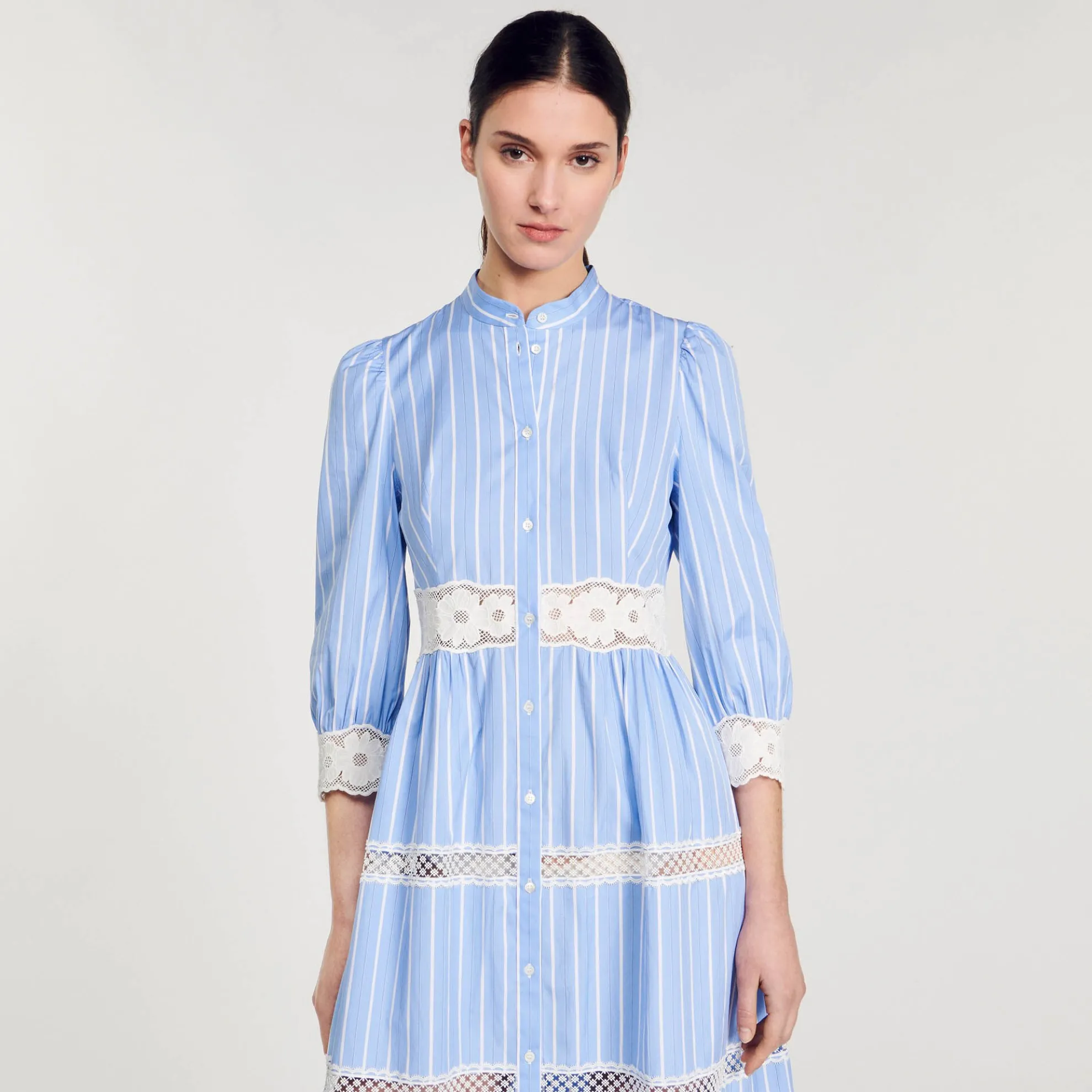 Lange Katoenen Jurk Met Strepen