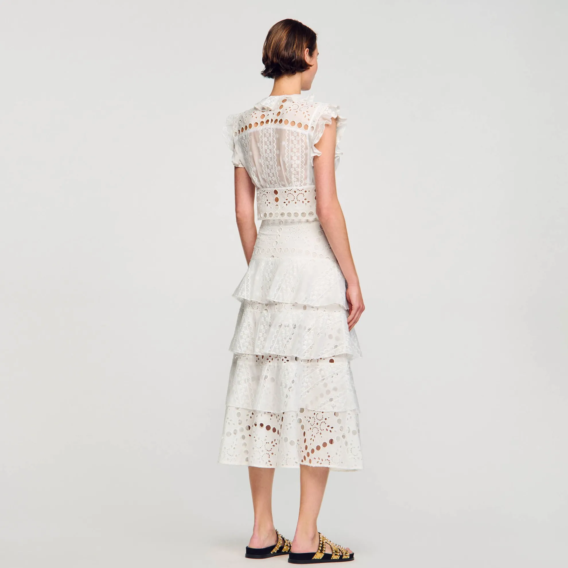 Lange Rok Met Engels Borduurwerk