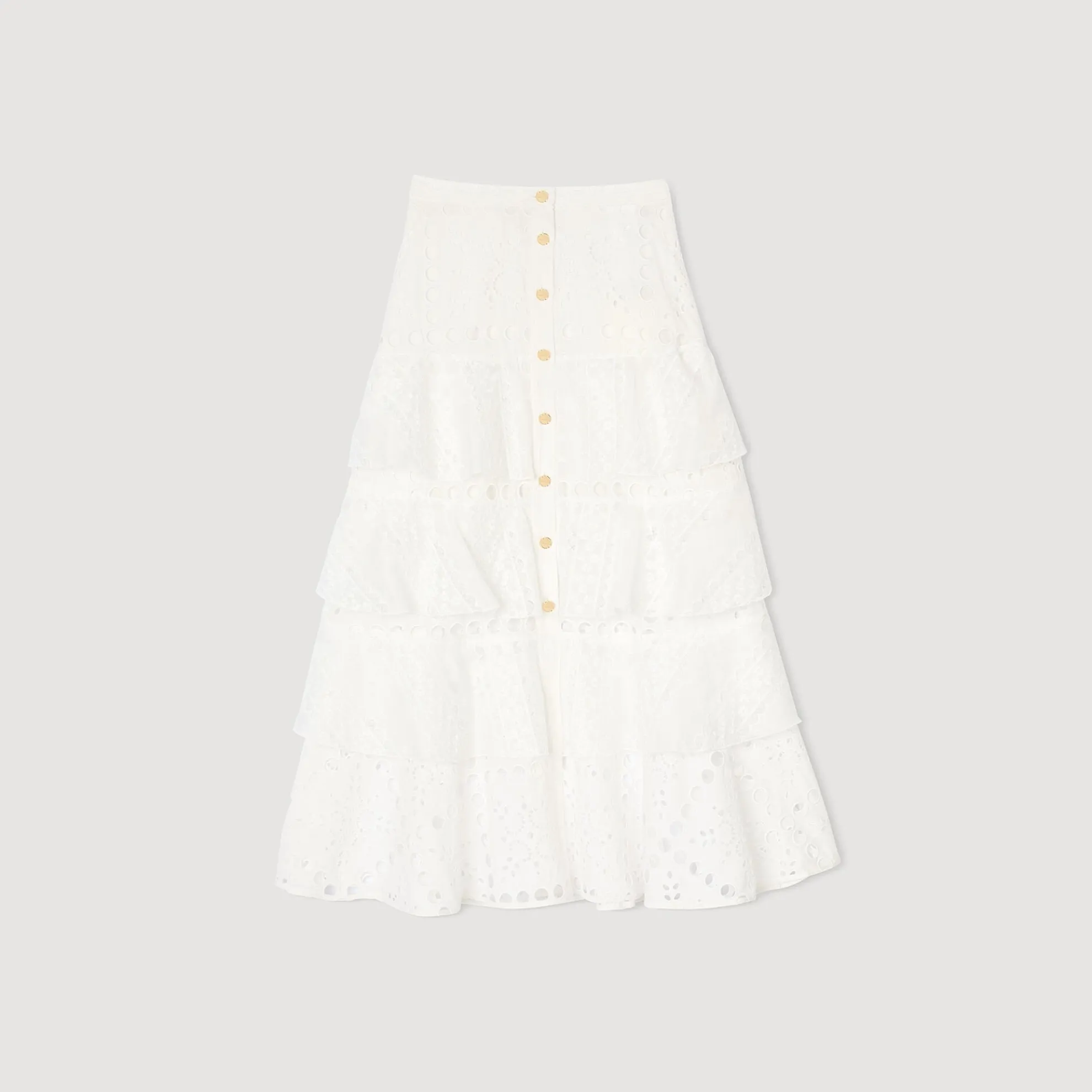 Lange Rok Met Engels Borduurwerk