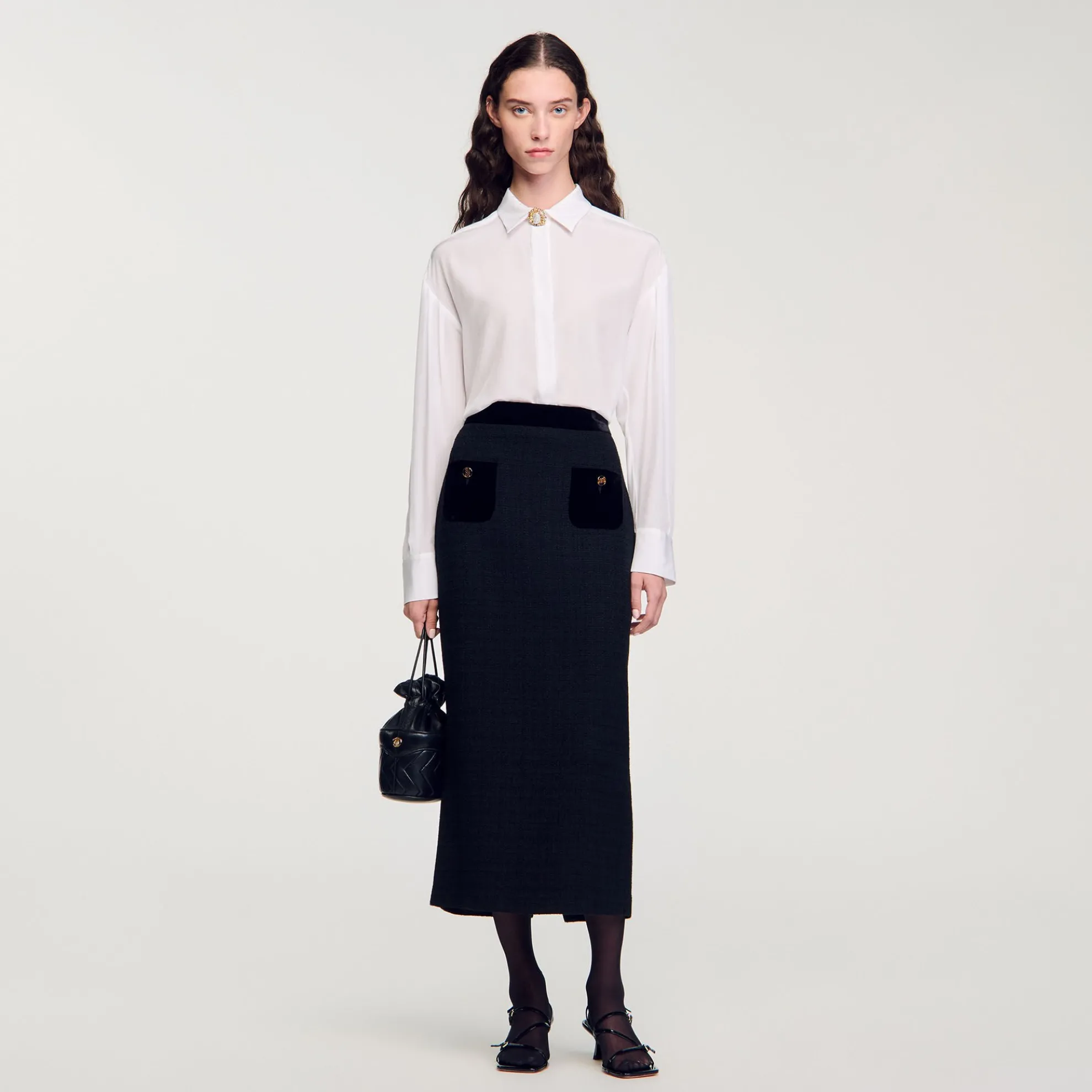 Lange Rok Van Tweed En Fluweel