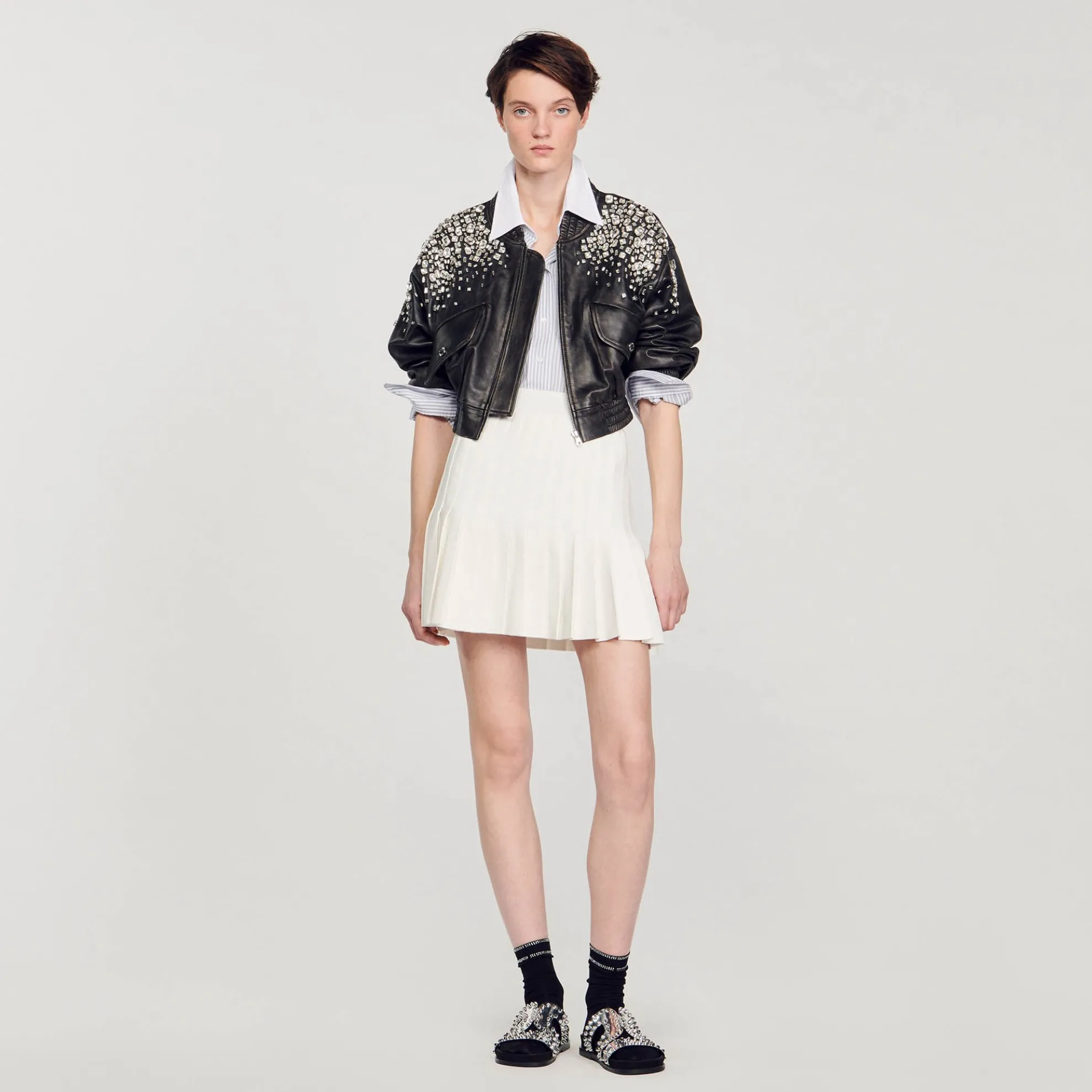 Leren Jack Met Kristallen