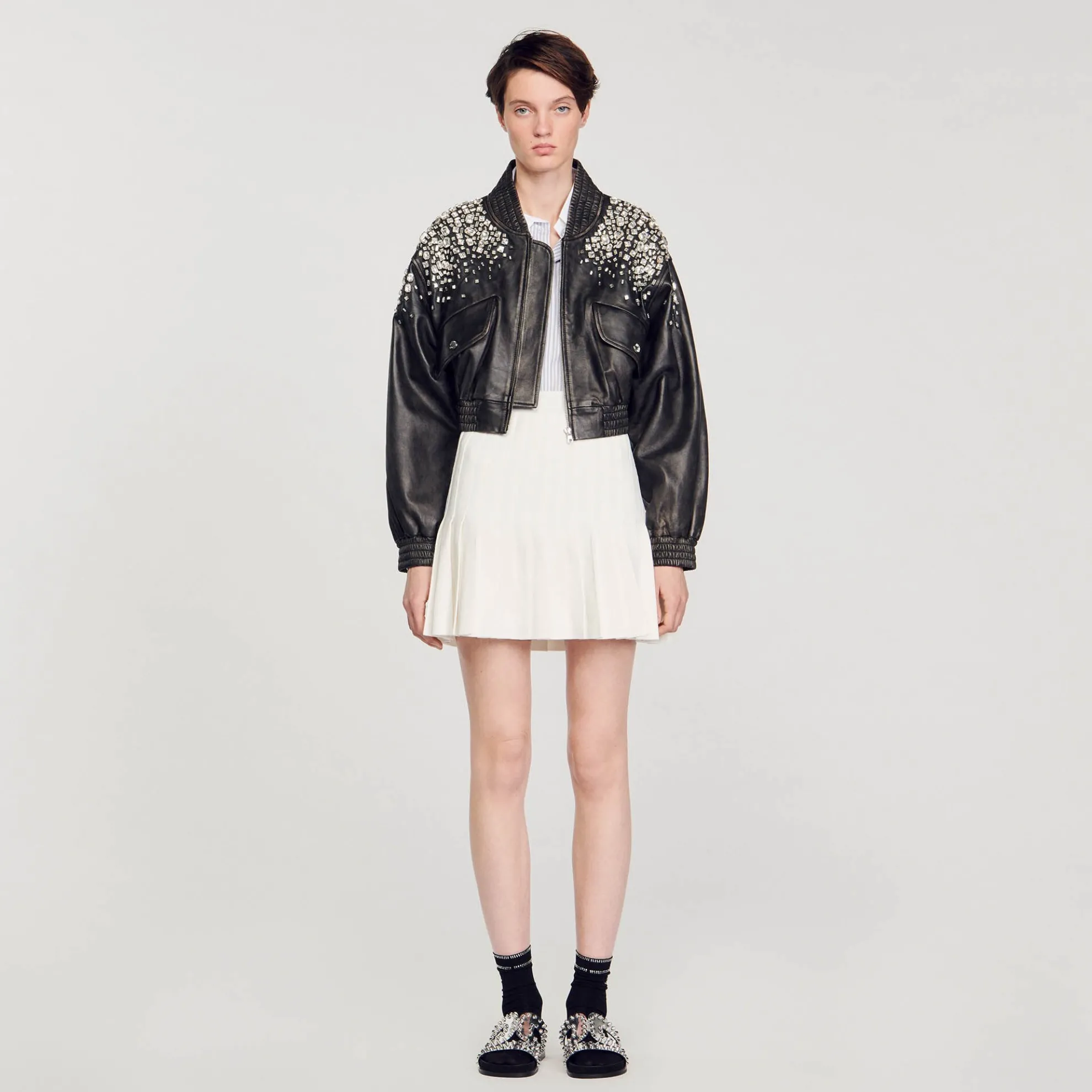 Leren Jack Met Kristallen