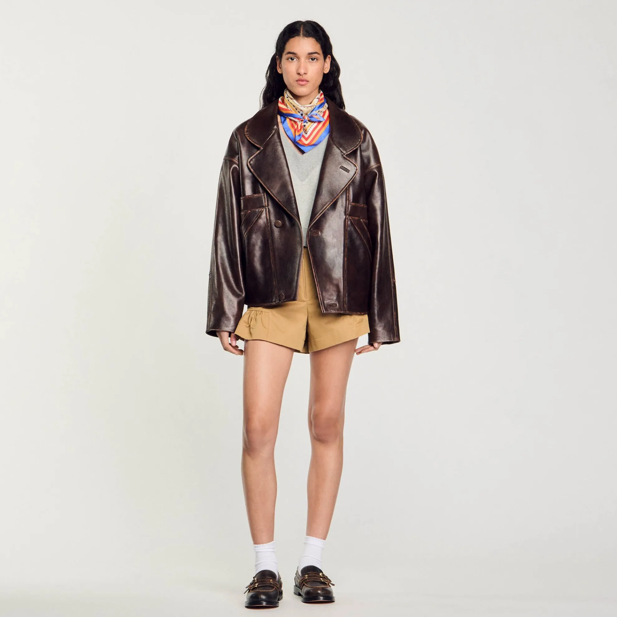 Leren Jack Oversized