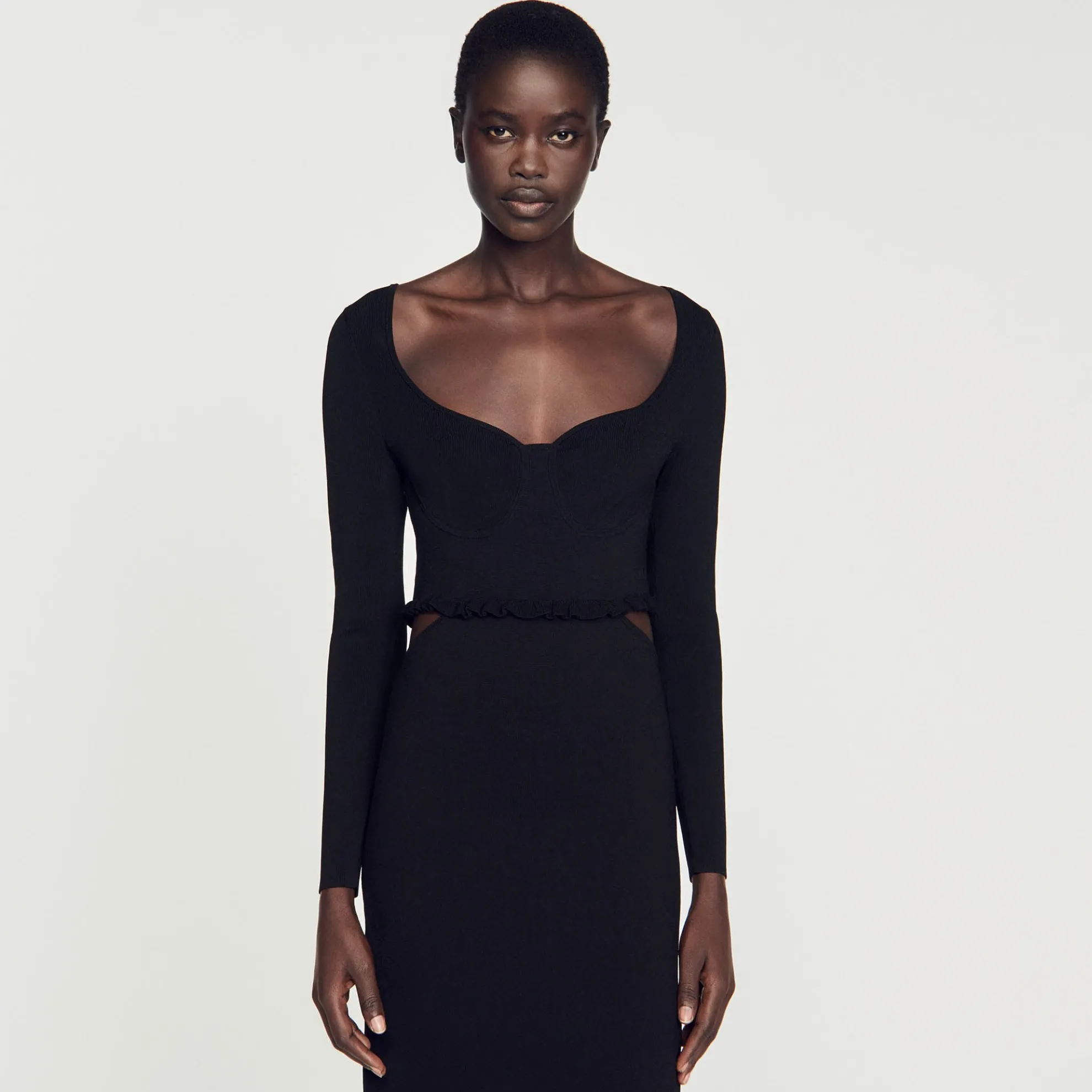 Midi Jurk Met Uitsnijdingen