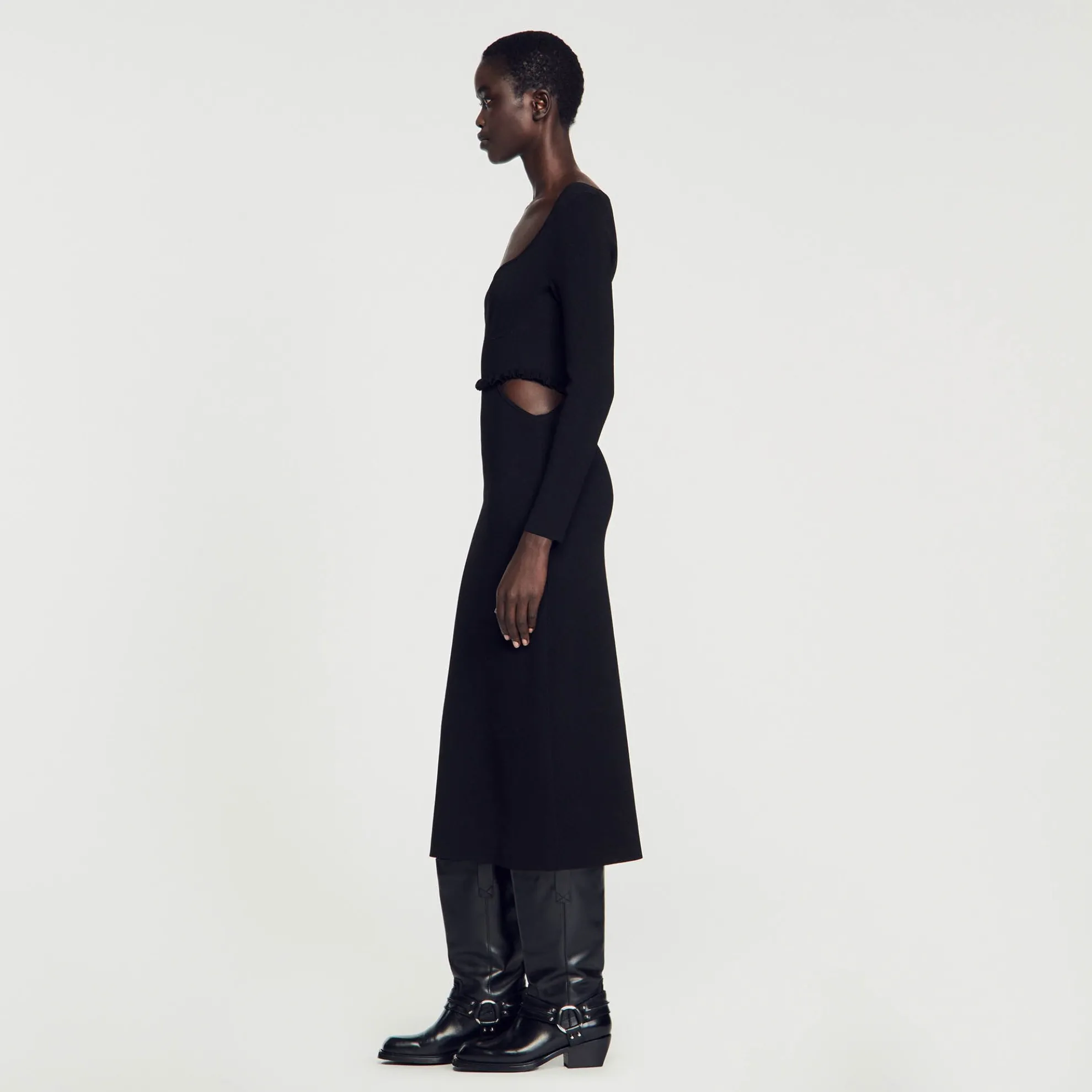 Midi Jurk Met Uitsnijdingen